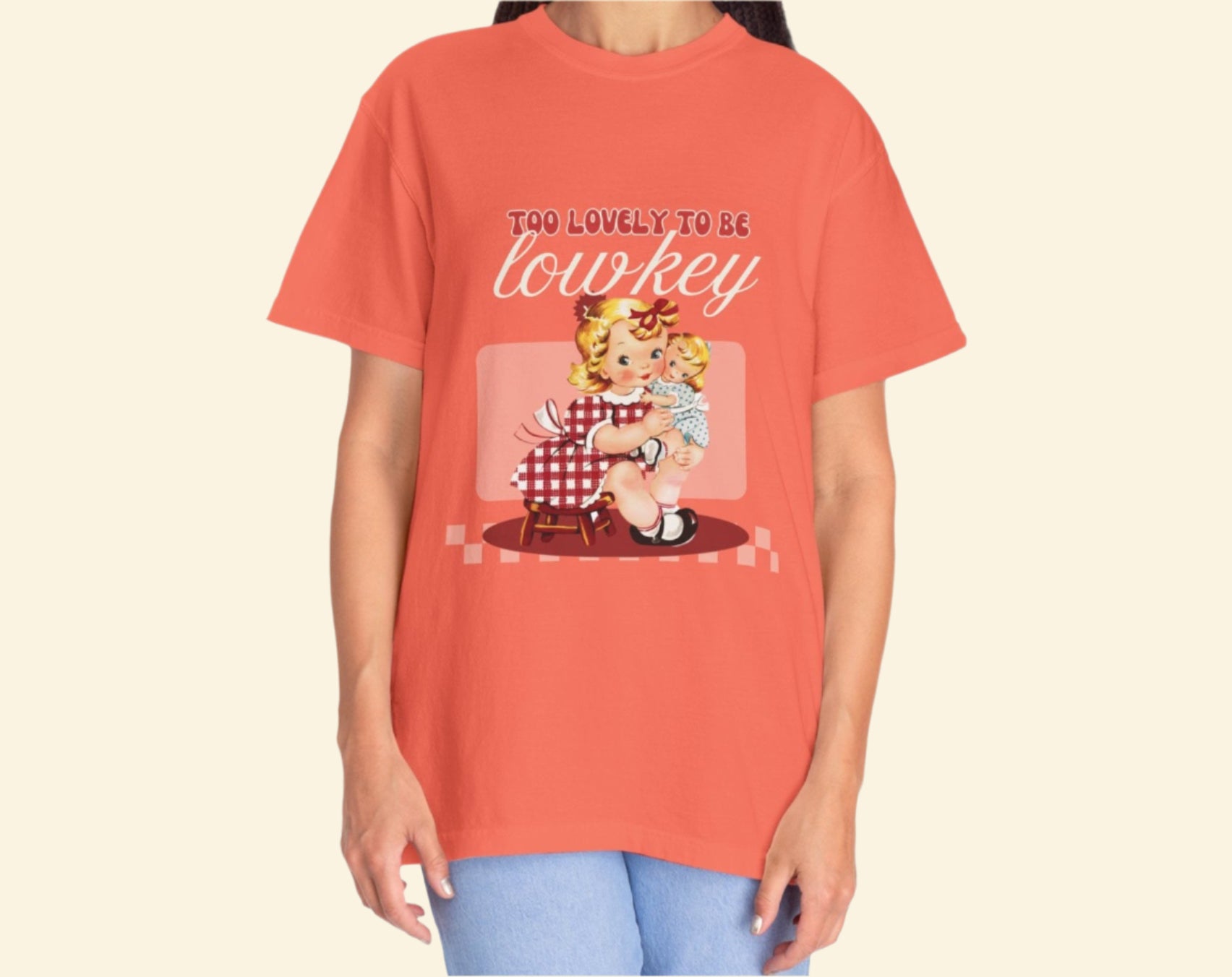 "Too Lovely To Be Lowkey" Charming Vintage Tee