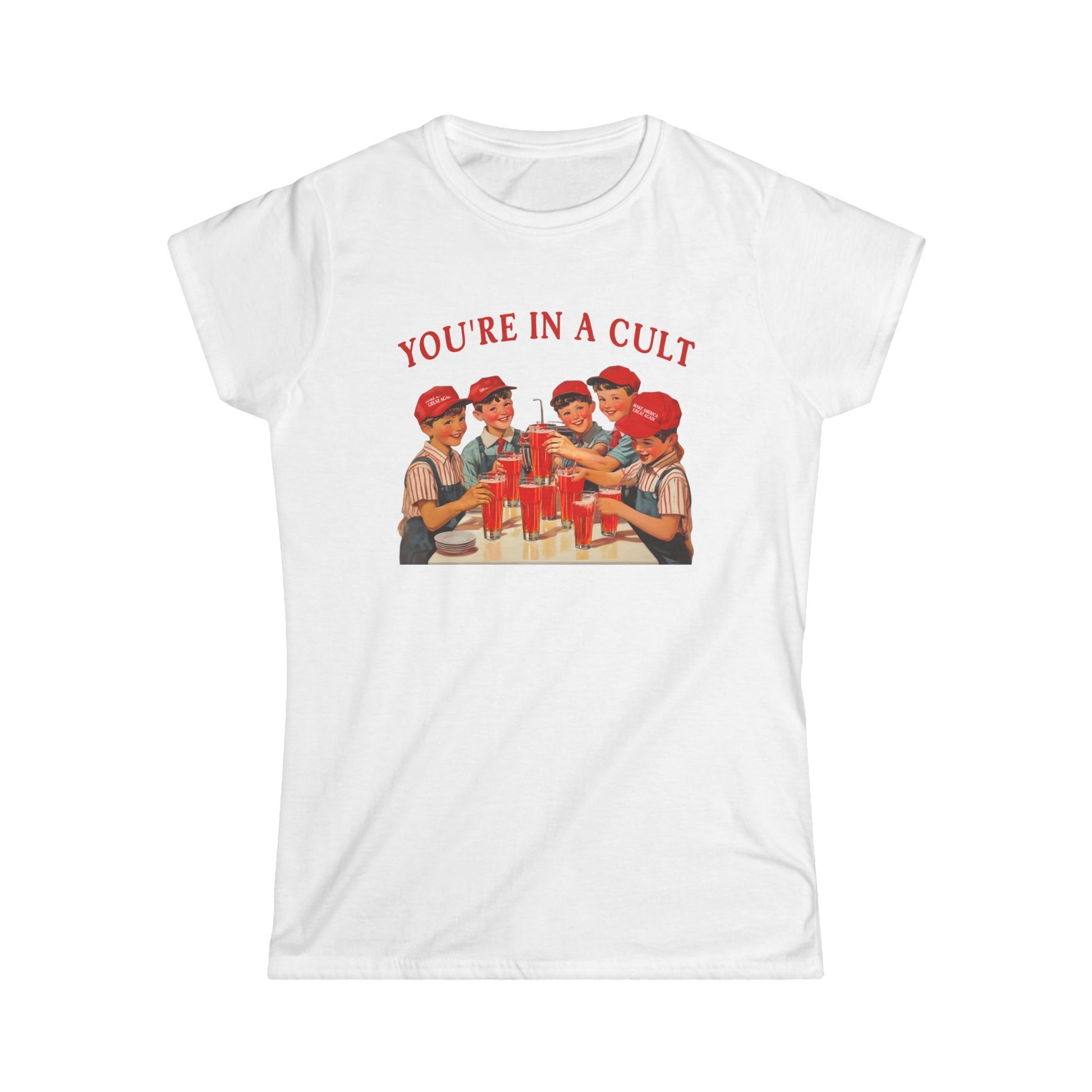 Women's Softstyle Tee - You're in a Cult Vintage Graphic T-Shirt