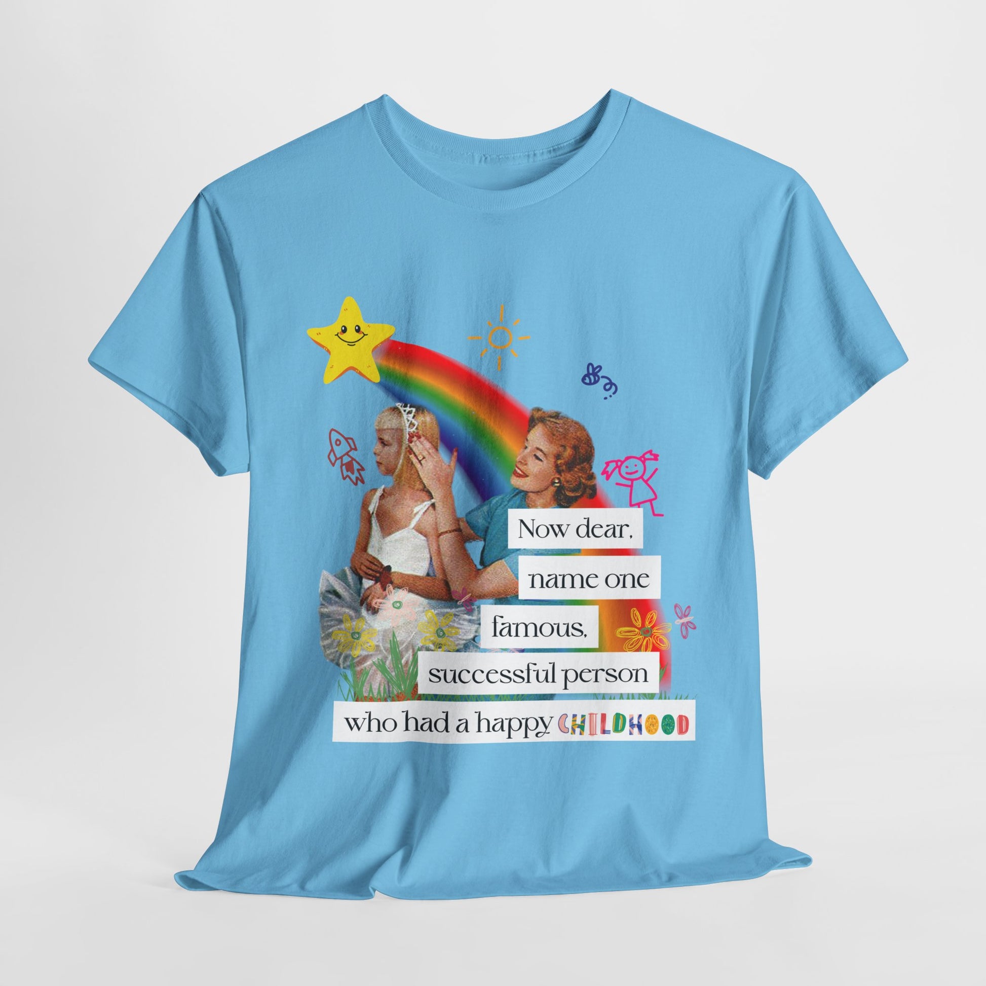 Childhood Humor Unisex Heavy Cotton Tee, Vintage Nostalgia Graphic T-Shirt