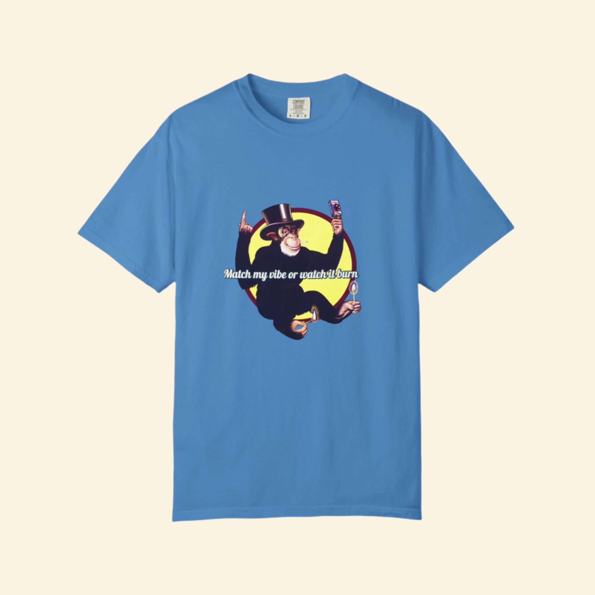 Match My Vibe Unisex Garment-Dyed T-Shirt | Fun Graphic Tee for Casual Days