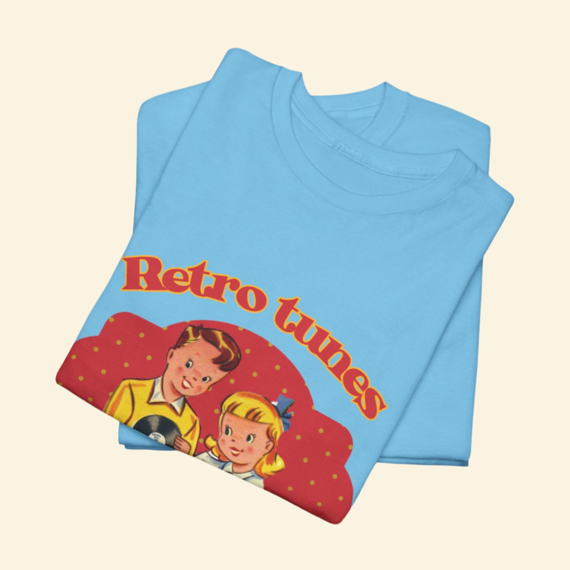 Playful Vintage Tee- "Retro Tunes, Reckless Moods"