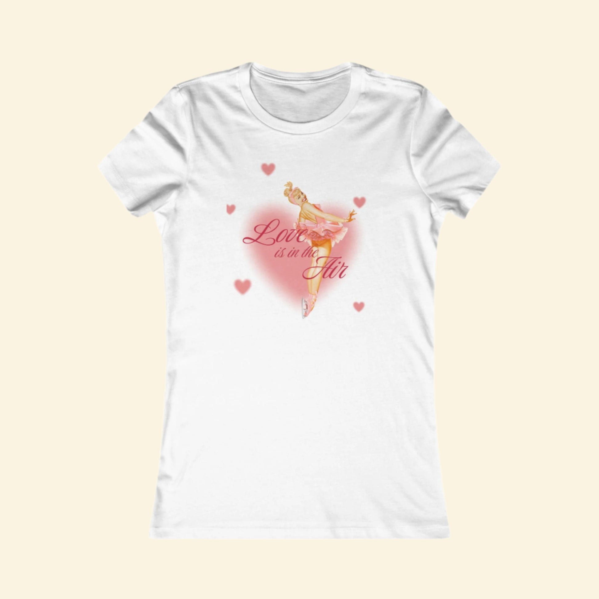 Ballet-Themed Women's Favorite Tee - 'Love is in the Air'