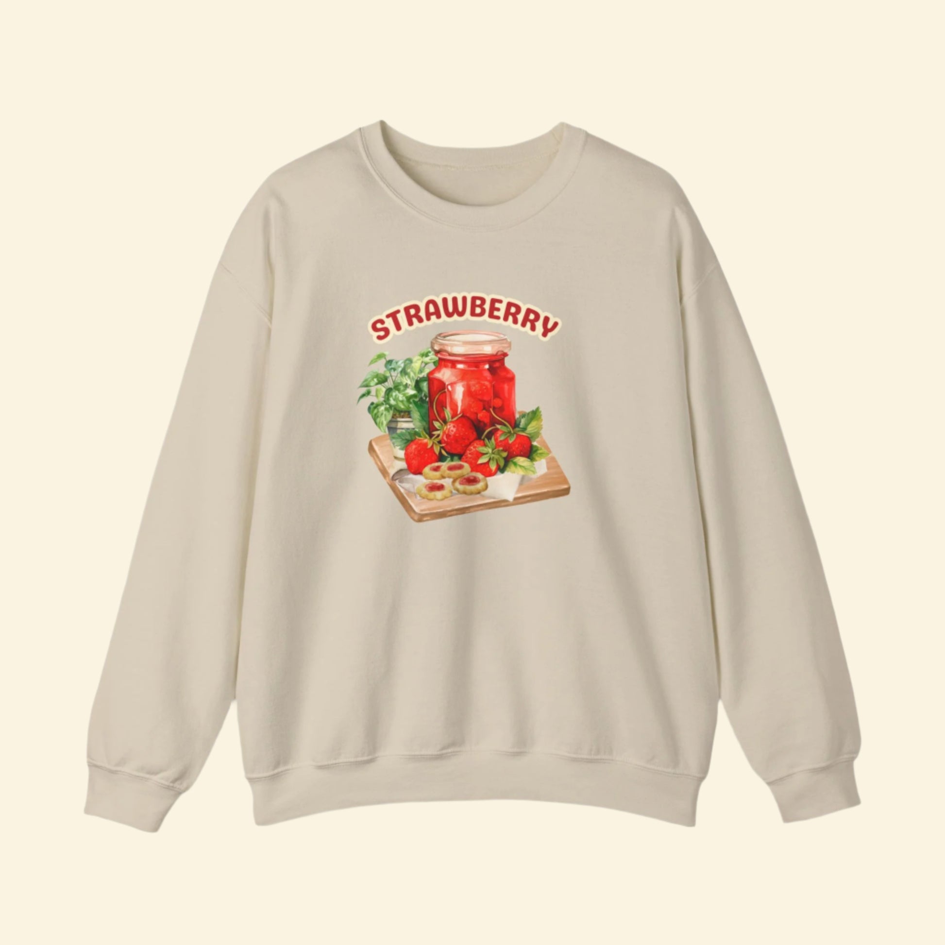 Strawberry Jam Unisex Crewneck Sweatshirt – Cozy & Trendy for Fruit Lovers