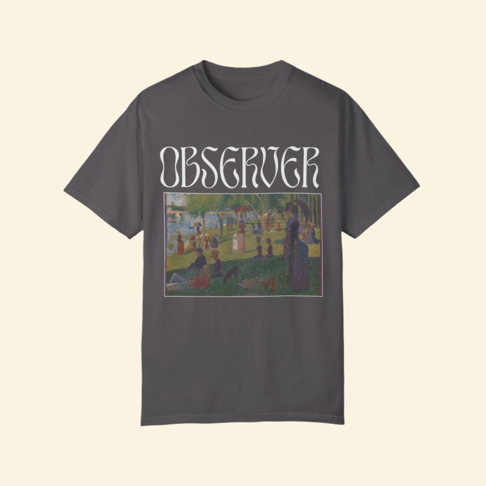 Unisex Observer T-Shirt | Garment-Dyed Art Tee for Art Lovers