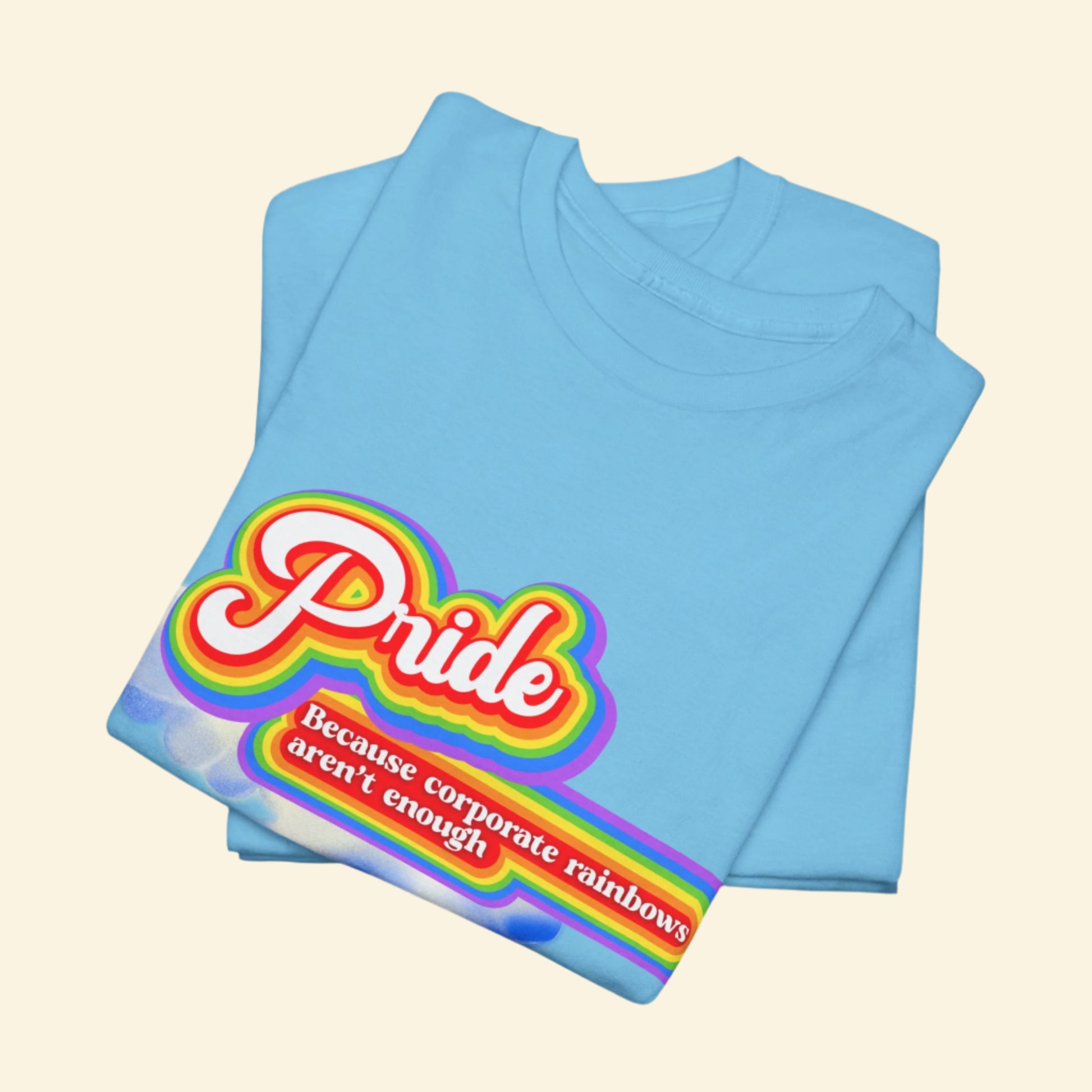 Pride Unisex Heavy Cotton Tee, Rainbow Shirt, LGBT Apparel Retro Tee