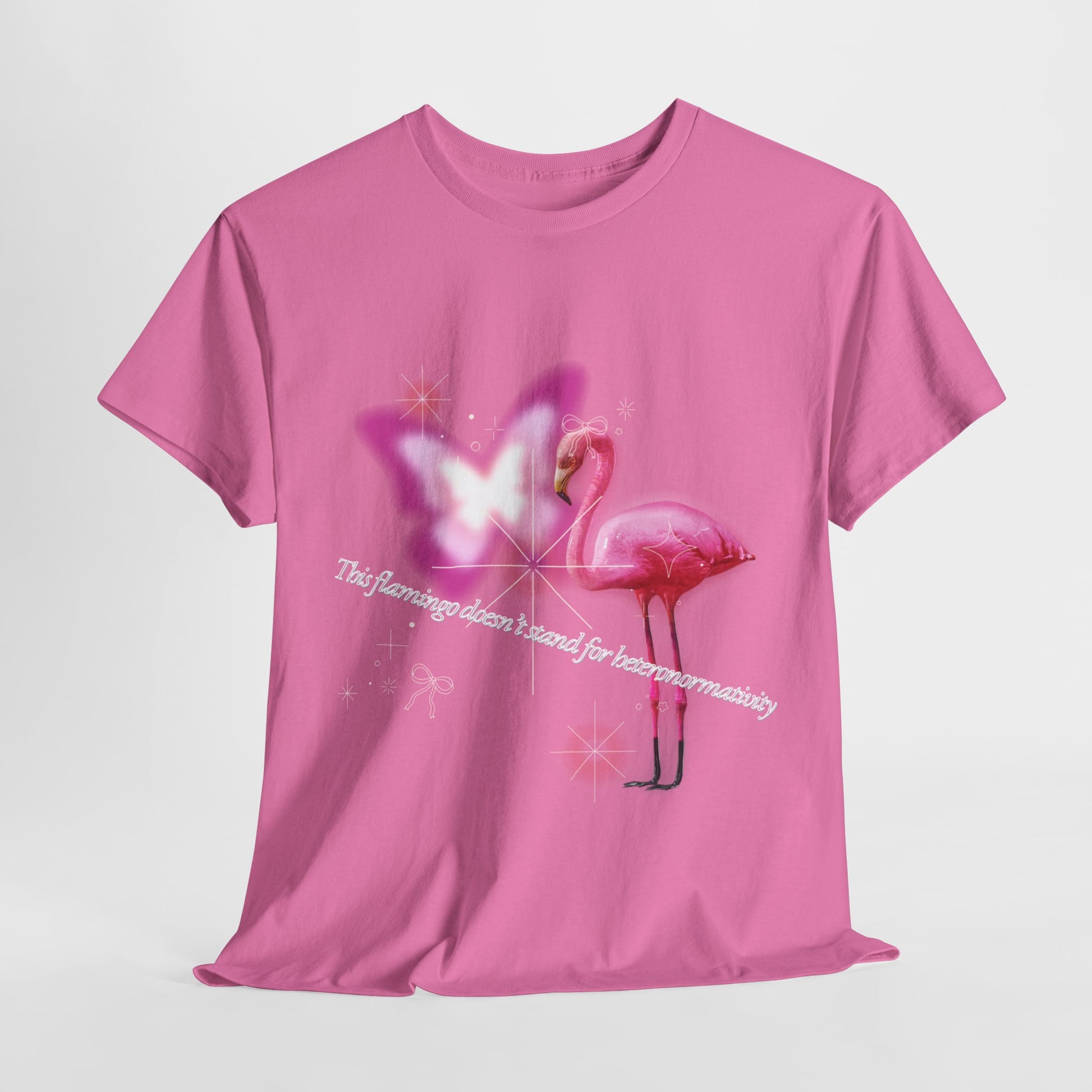 Pink Flamboyant Flamingo, LGBTQ+ Empowering Soft Unisex T-Shirt