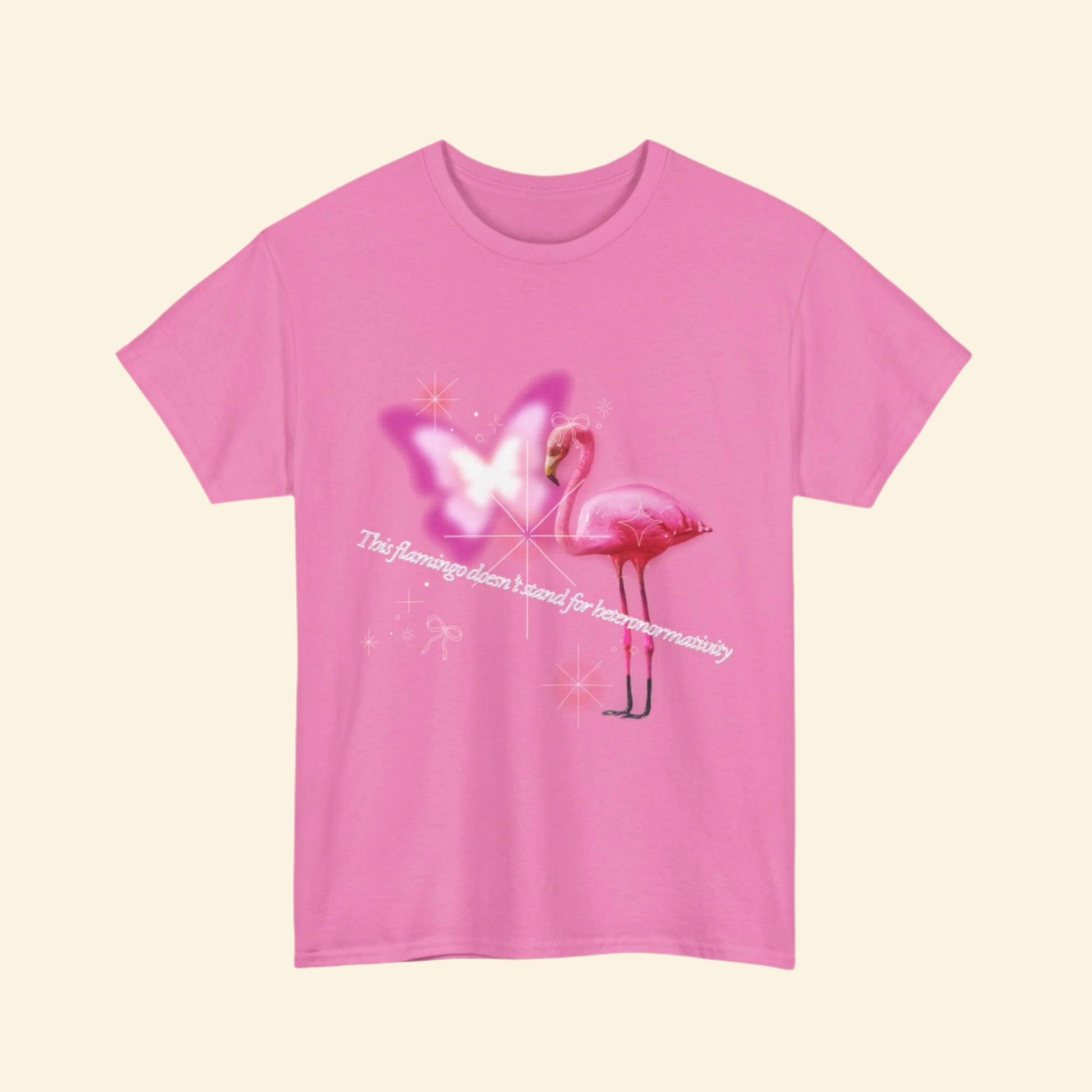 Pink Flamboyant Flamingo, LGBTQ+ Empowering Soft Unisex T-Shirt