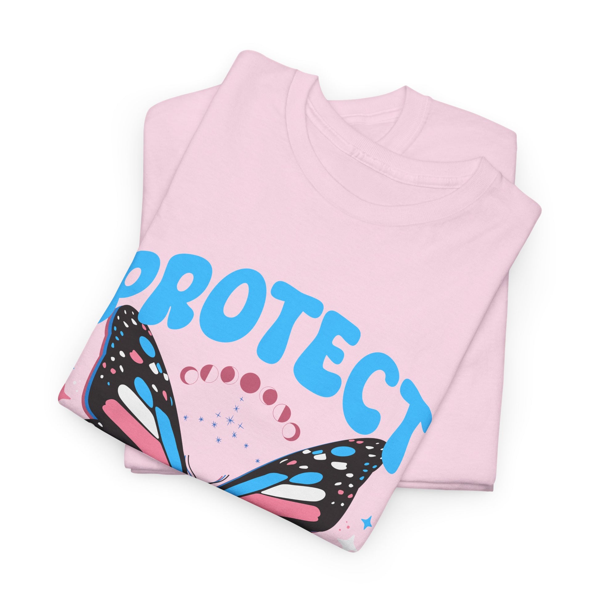 Protect Trans Kids Butterfly Tee, Comfortable Unisex T-Shirt