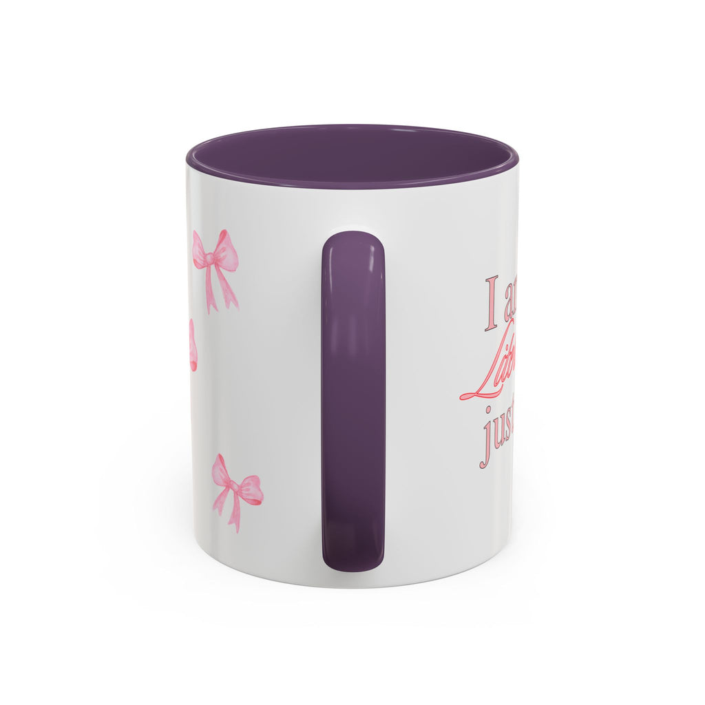 Stylish Pink Bow Accent Coffee Mug - Perfect Gift for Girly Vibes
