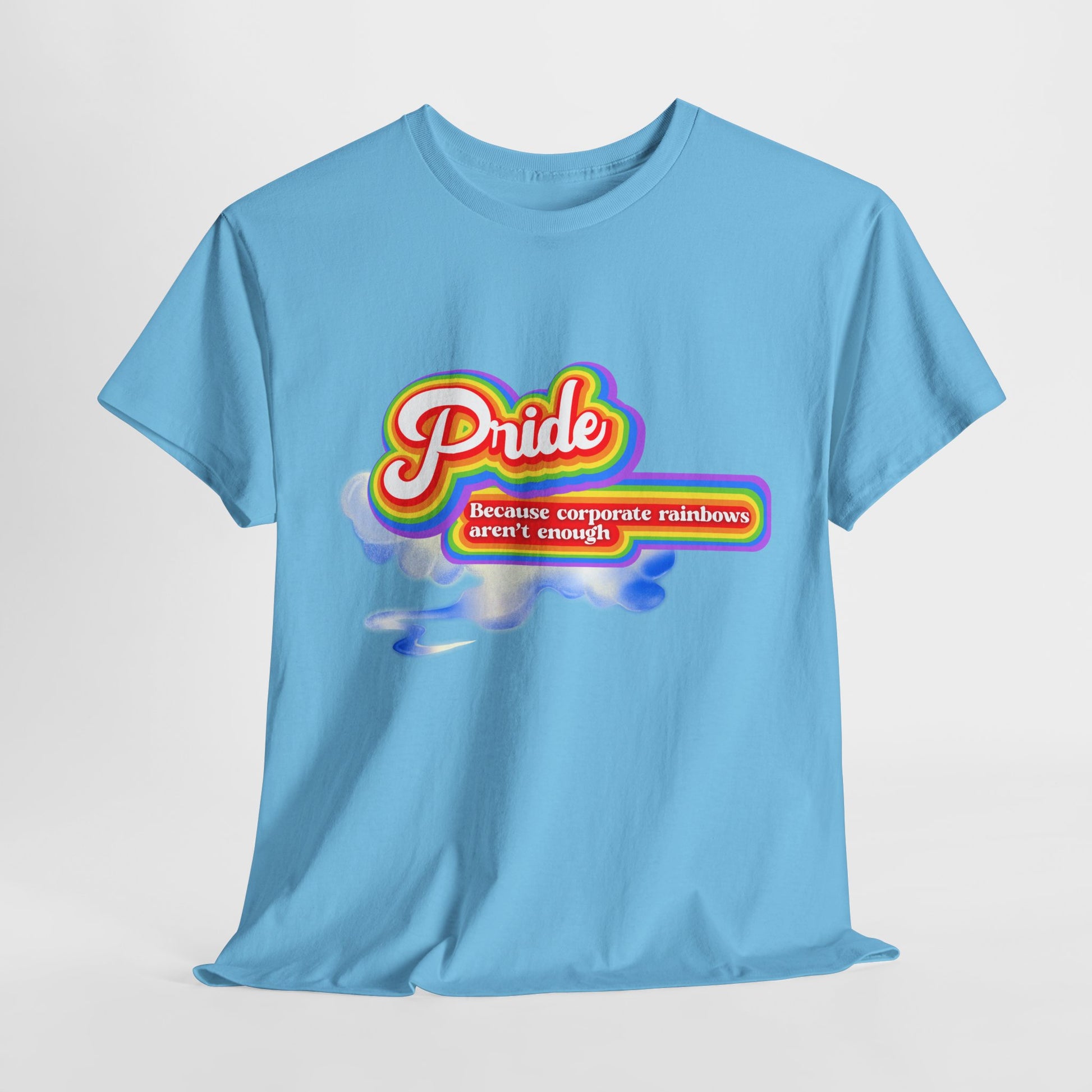 Pride Unisex Heavy Cotton Tee, Rainbow Shirt, LGBT Apparel Retro Tee