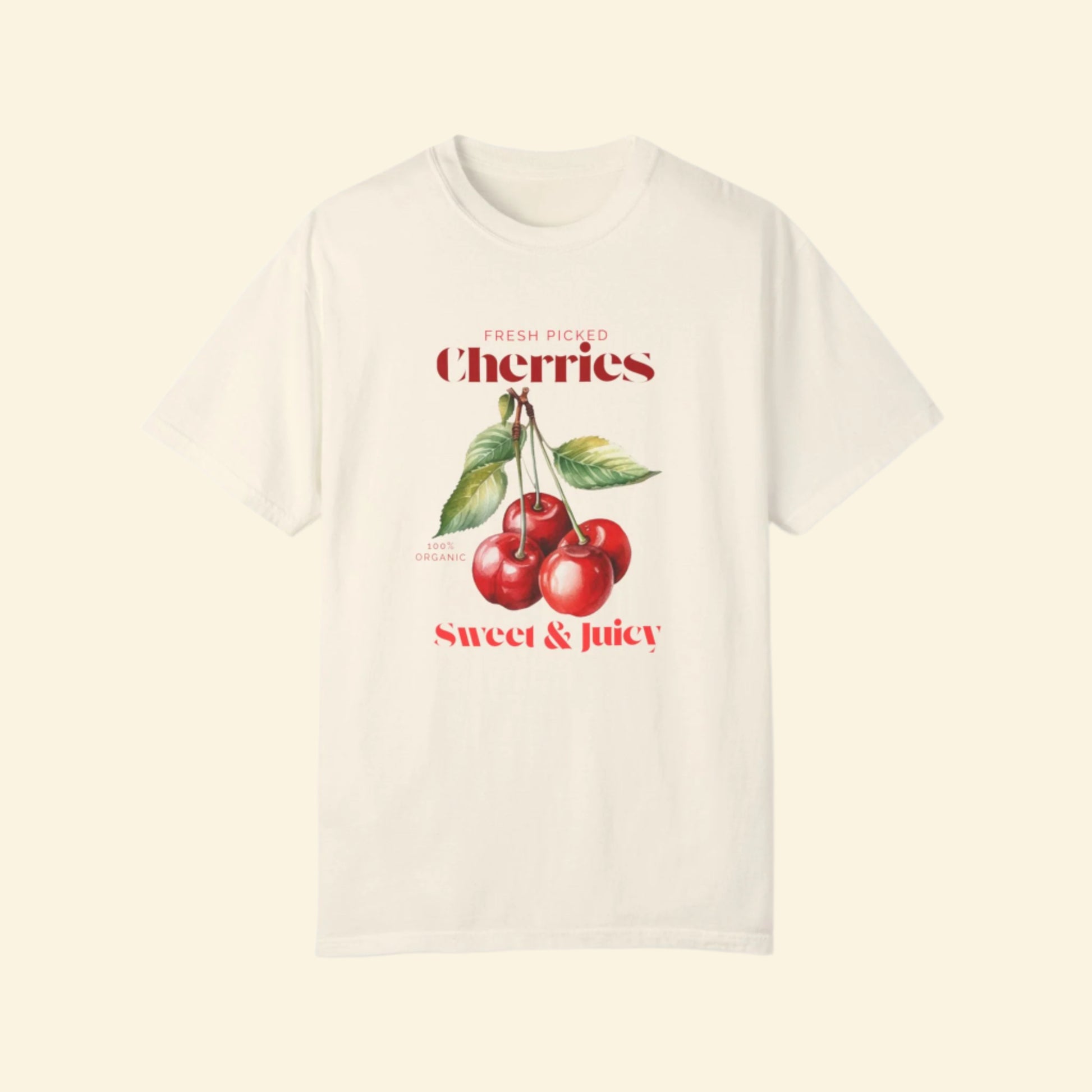 Fresh Picked Cherries Unisex Garment-Dyed T-Shirt - Sweet & Juicy Design