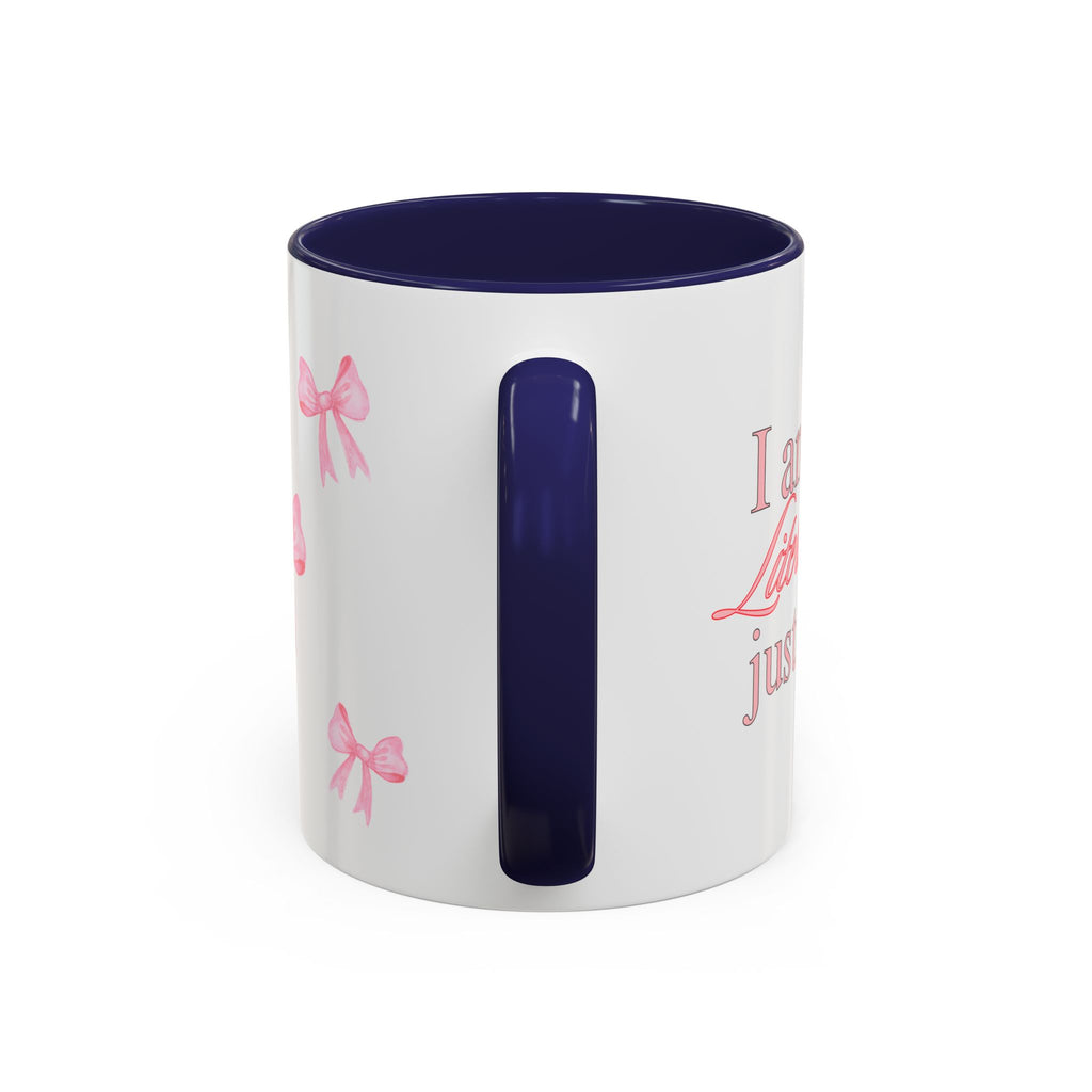 Stylish Pink Bow Accent Coffee Mug - Perfect Gift for Girly Vibes