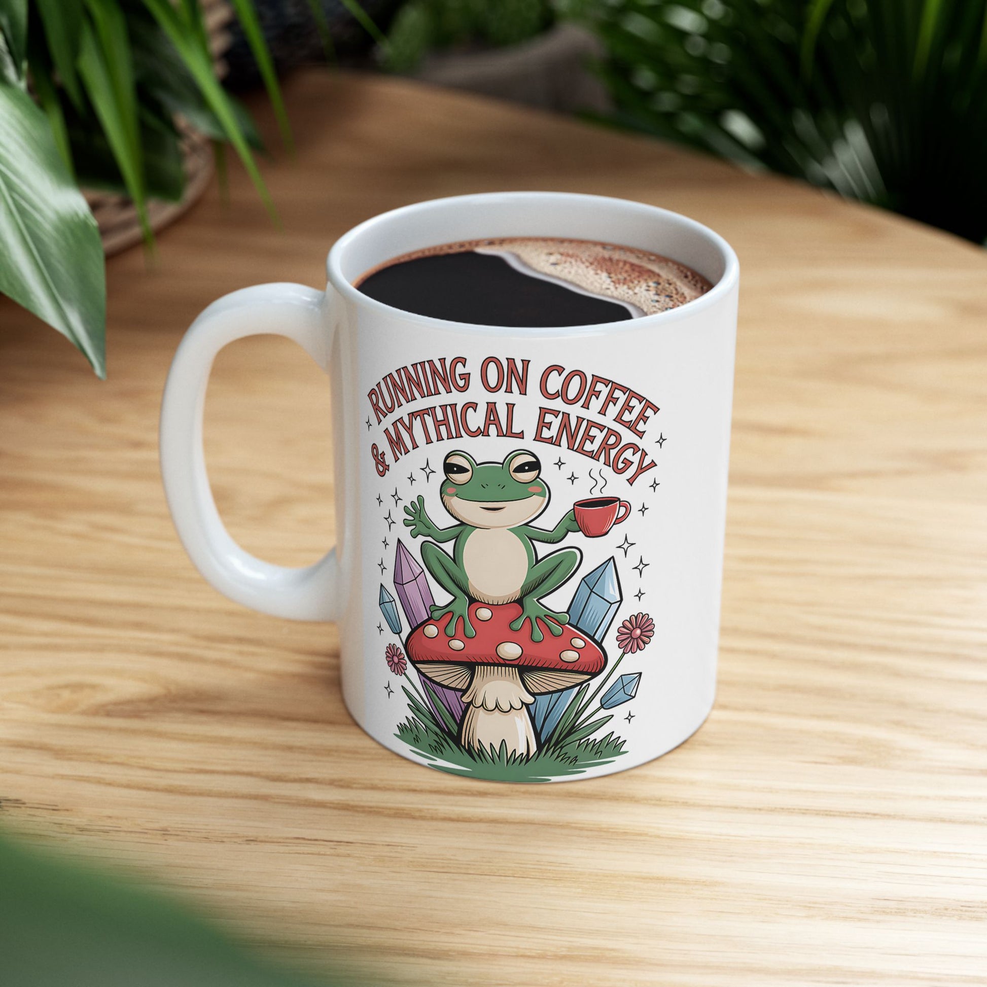 Magical Coffee Mug, Mystical Frog Retro Design Mug