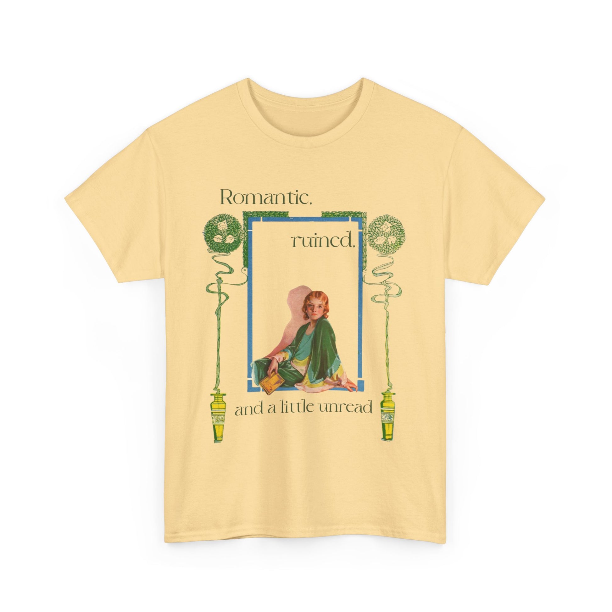 Poet's Soul Vintage Tee-" Romantic, Ruined, and a Little Unread" Retro Tee