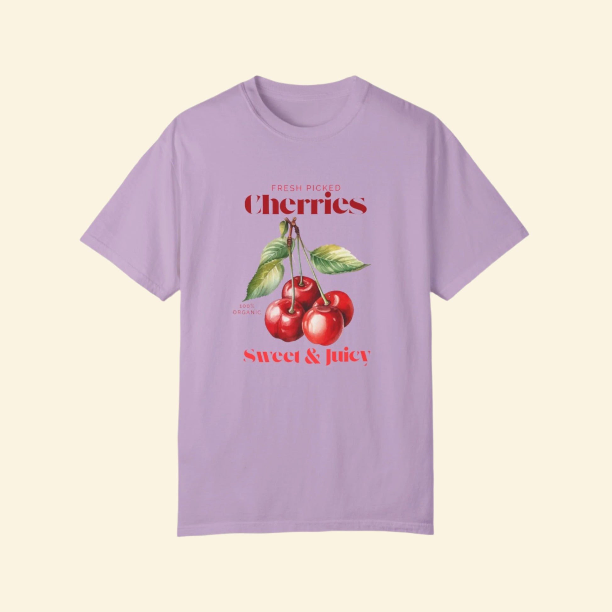 Fresh Picked Cherries Unisex Garment-Dyed T-Shirt - Sweet & Juicy Design