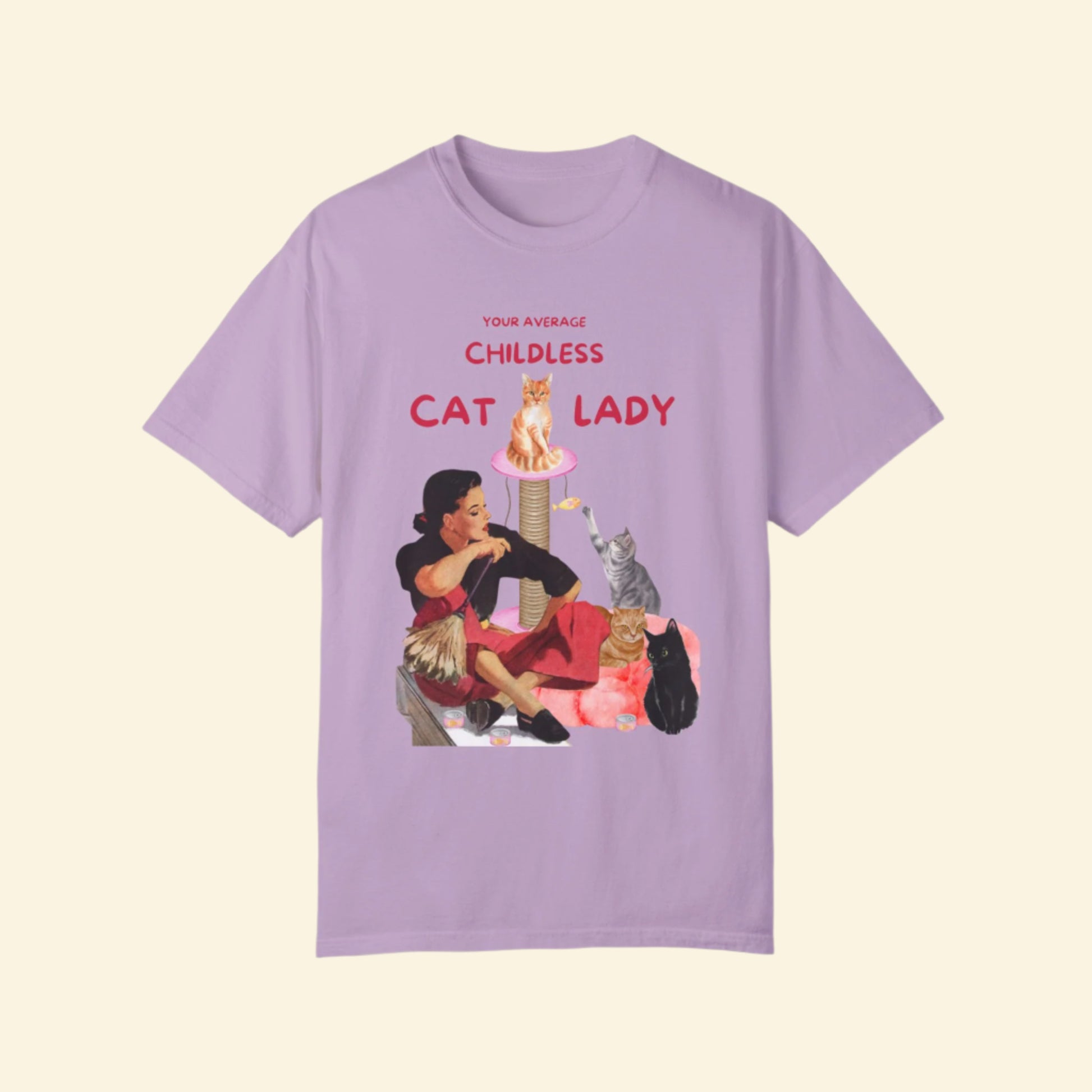 Childless Cat Lady T-Shirt - Fun, Quirky Tee for Cat Lovers- Women Empowerment Tees