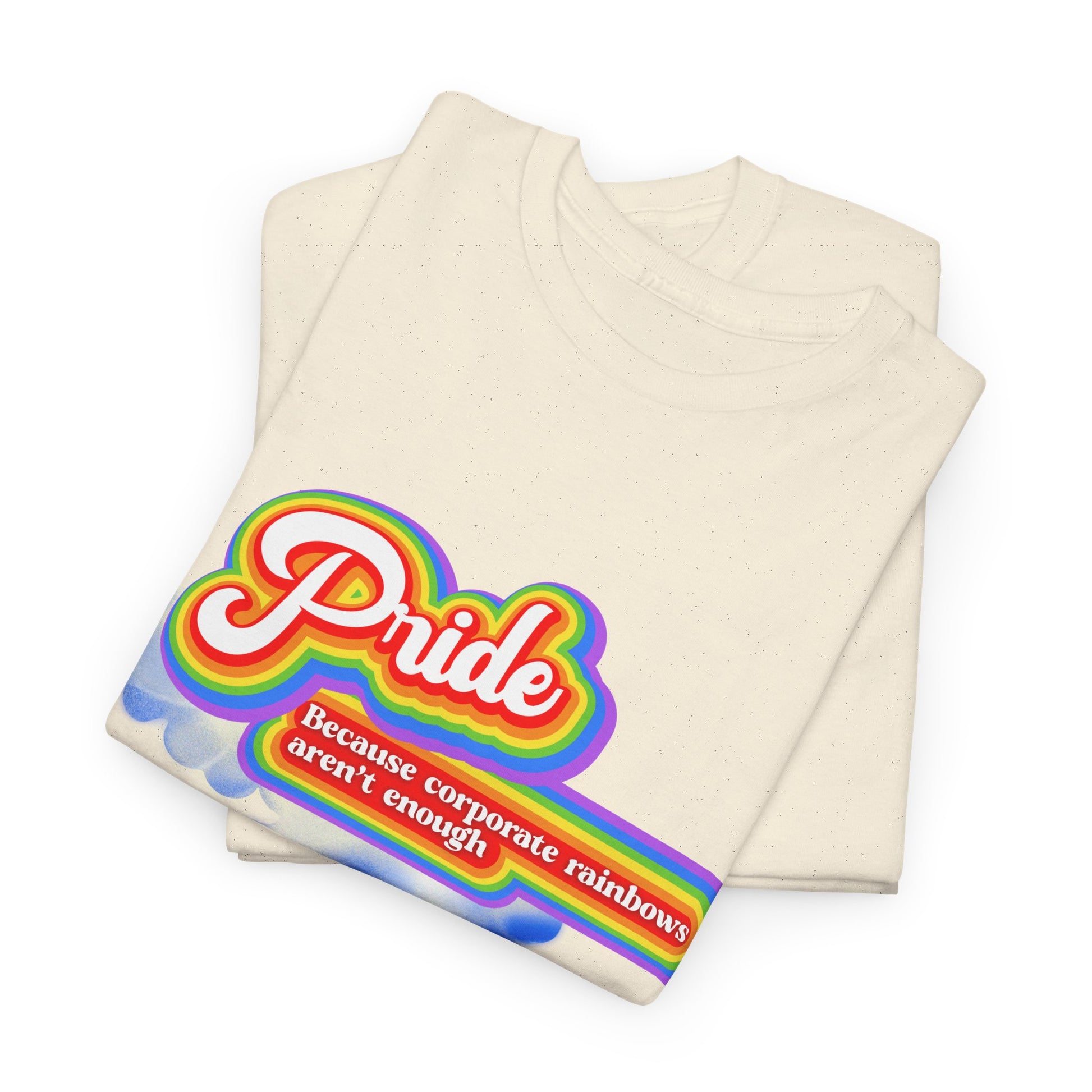 Pride Unisex Heavy Cotton Tee, Rainbow Shirt, LGBT Apparel Retro Tee