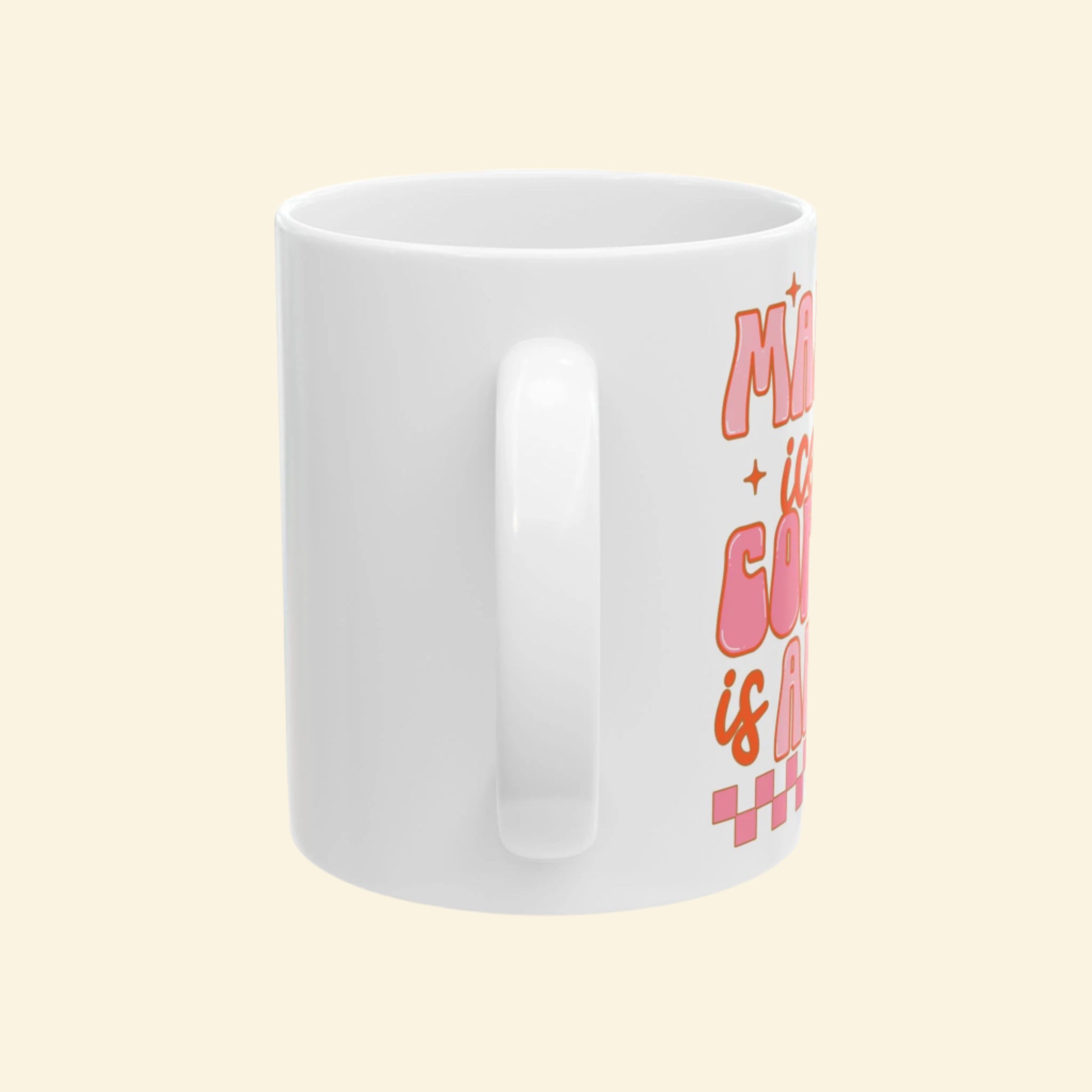 Cute Quote Ceramic Mug for Coffee Lovers, "Maybe Iced Coffee Is Addicted to Me"