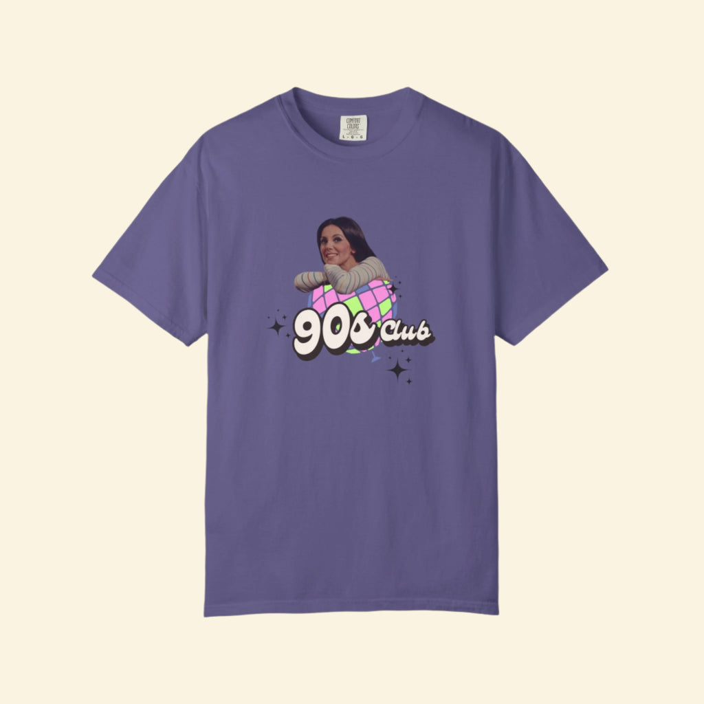 90s Club Unisex Garment-Dyed T-Shirt - Retro Vibe Tee for Nostalgic Fans