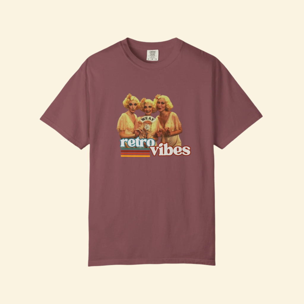 Retro Vibes Unisex Garment-Dyed T-Shirt-Feminism Graphic Tee