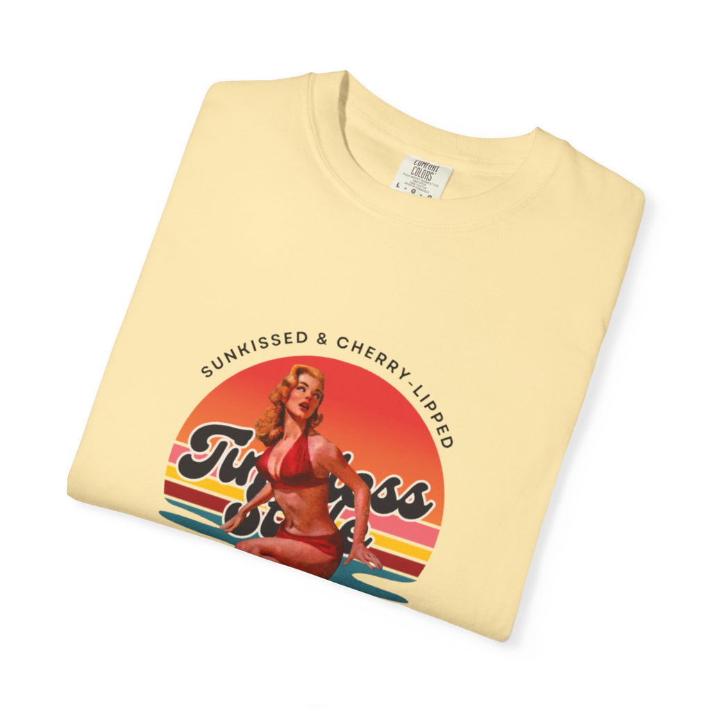 Retro Summer Vibes Unisex T-Shirt - Sun-Kissed & Cherry-Lipped Design