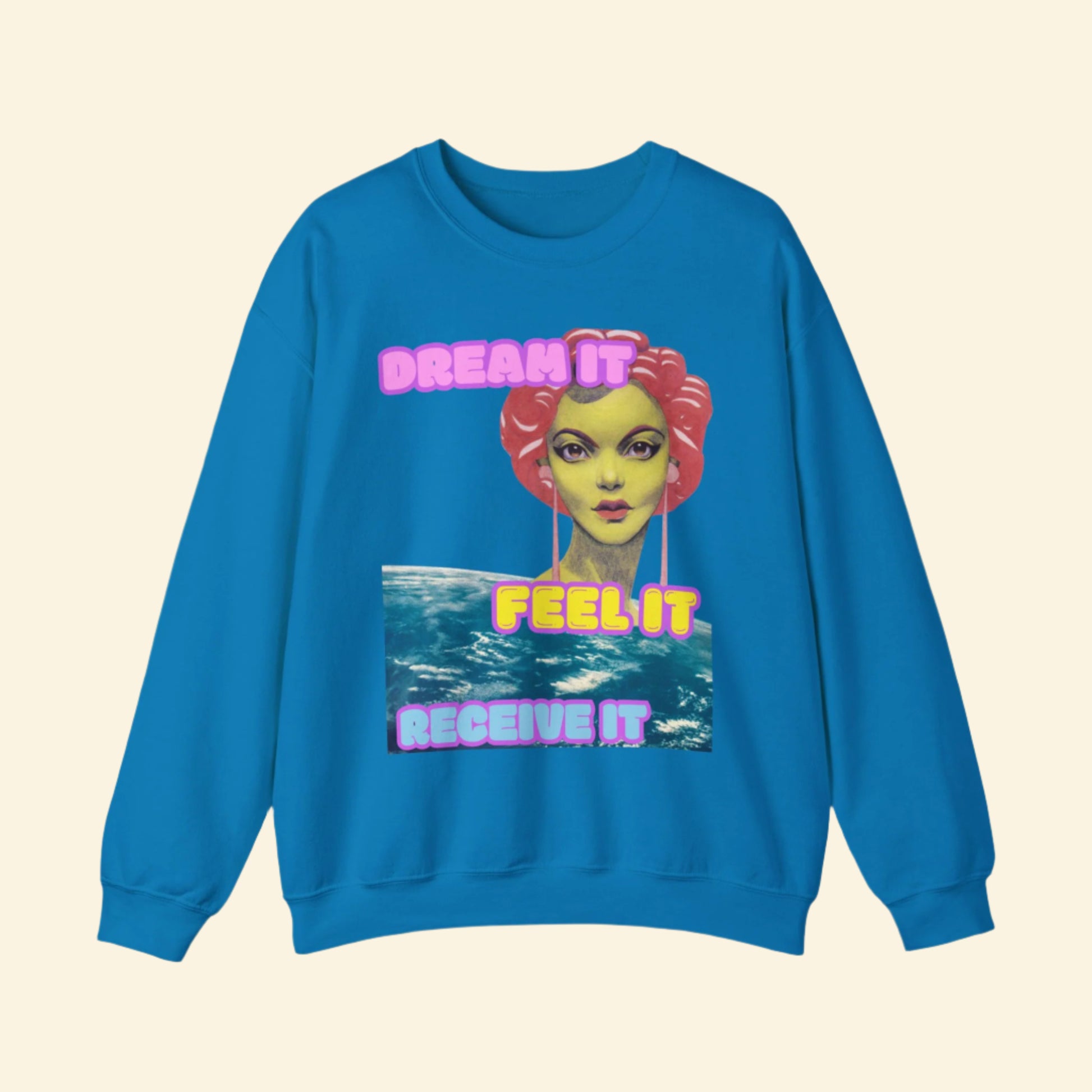 Dream It, Feel It, Receive It Sweatshirt - Unisex Heavy Blend™ Crewneck for Inspirational Vibes