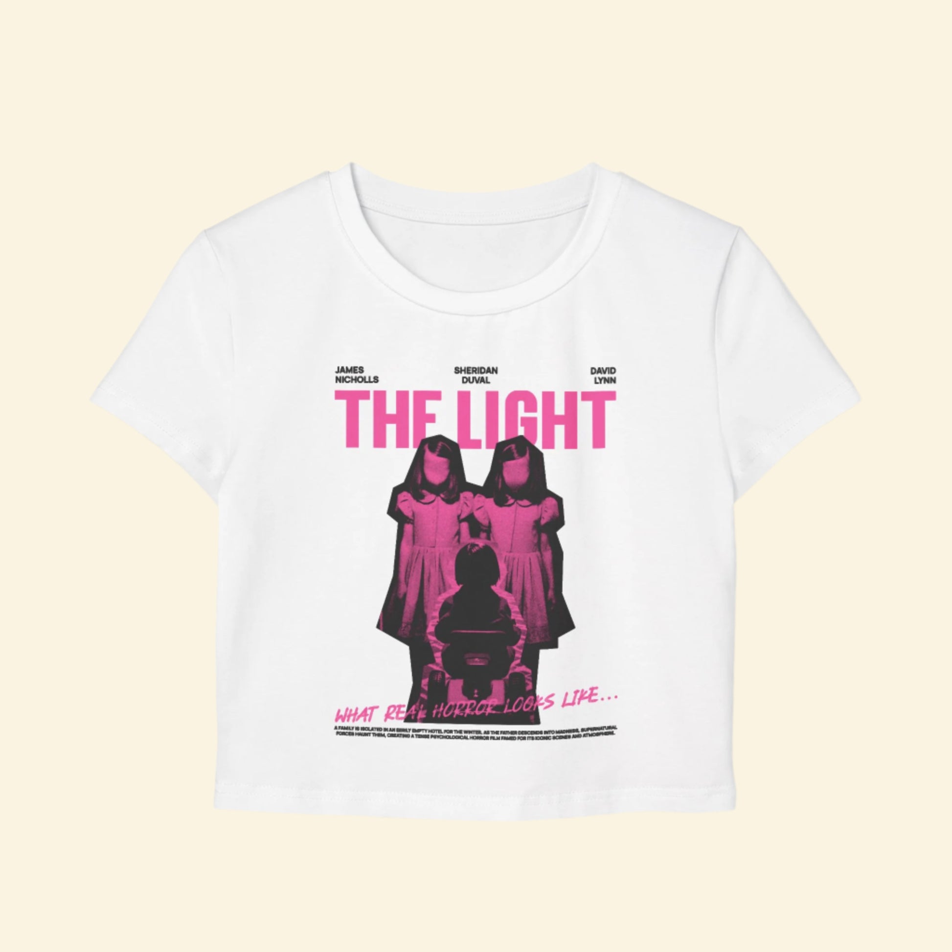 Women's Baby Tee - Vintage Horror Graphic Tee for Spooky Season