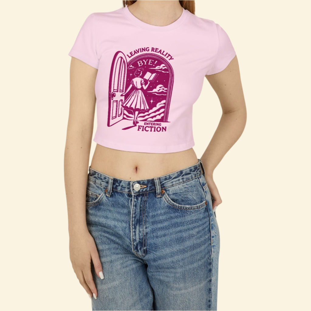 Leaving Reality Baby Tee - Fun Graphic for Book Lovers