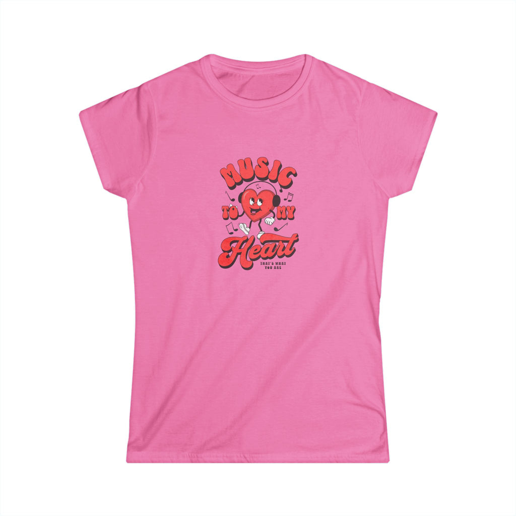 Music to My Heart Women's Tee - Cute Graphic Tee for Music Lovers