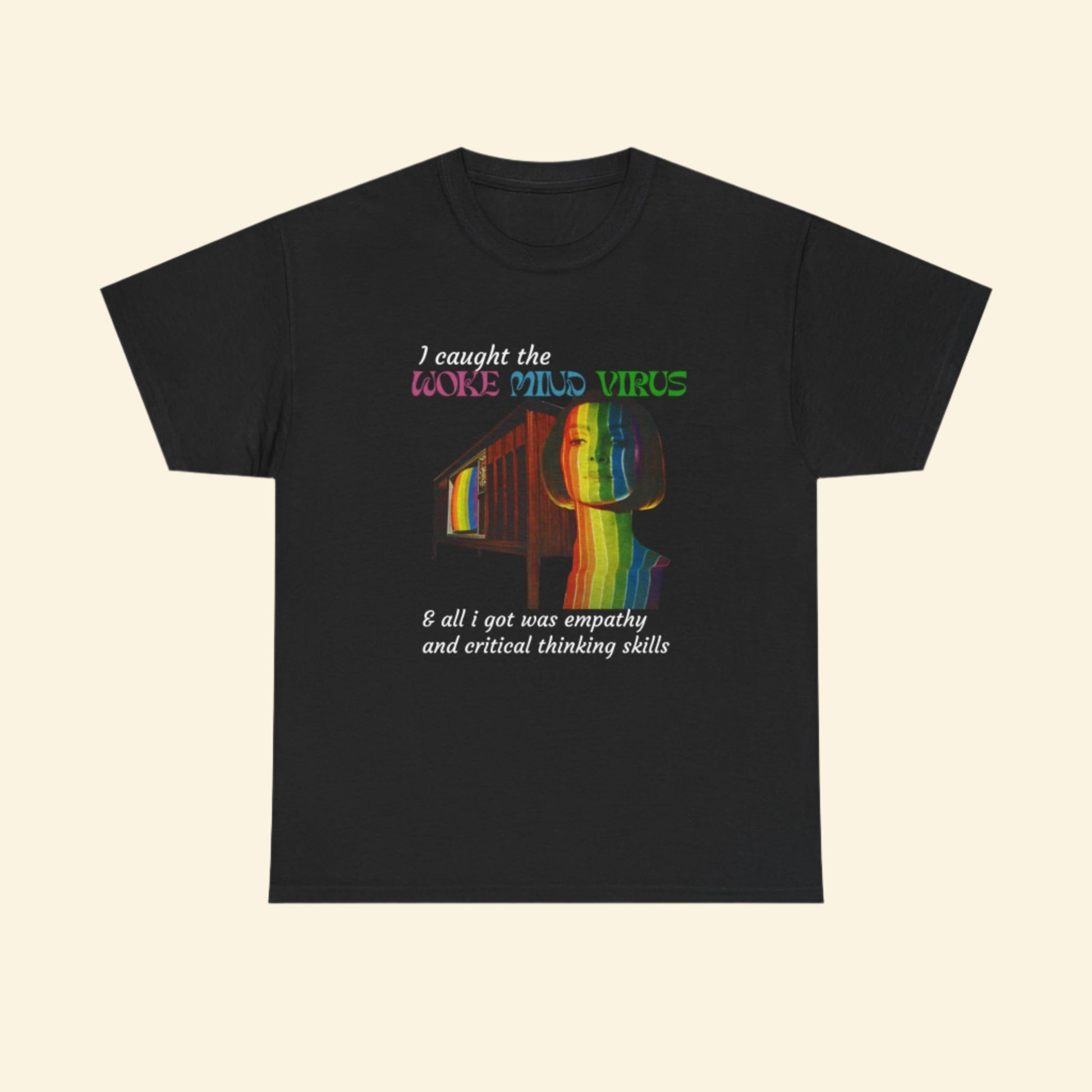 Woke Mind Virus Tee, Unisex Cotton T-Shirt for Critical Thinkers, Perfect Gift for Activists