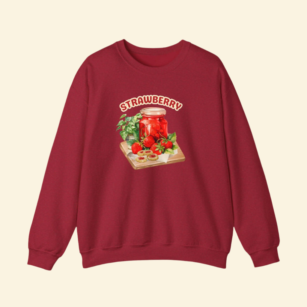 Strawberry Jam Unisex Crewneck Sweatshirt – Cozy & Trendy for Fruit Lovers