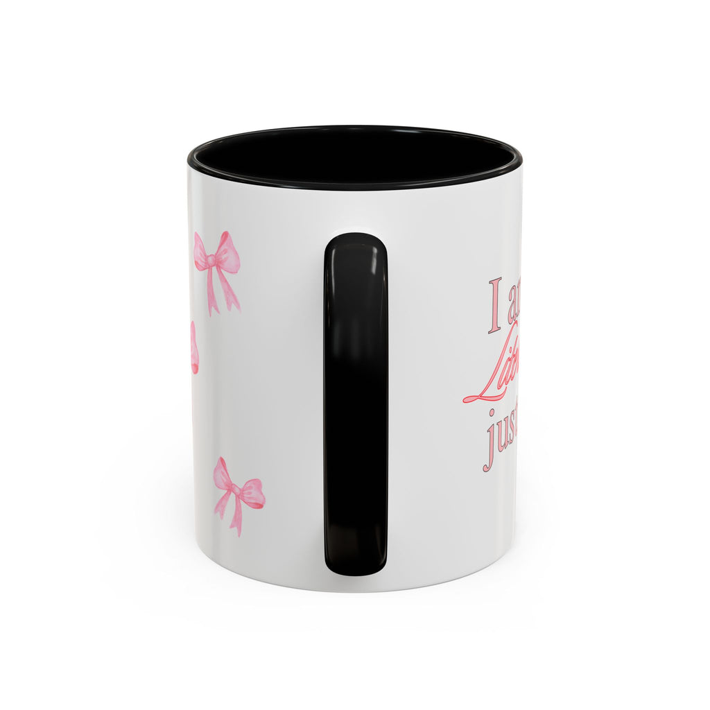 Stylish Pink Bow Accent Coffee Mug - Perfect Gift for Girly Vibes