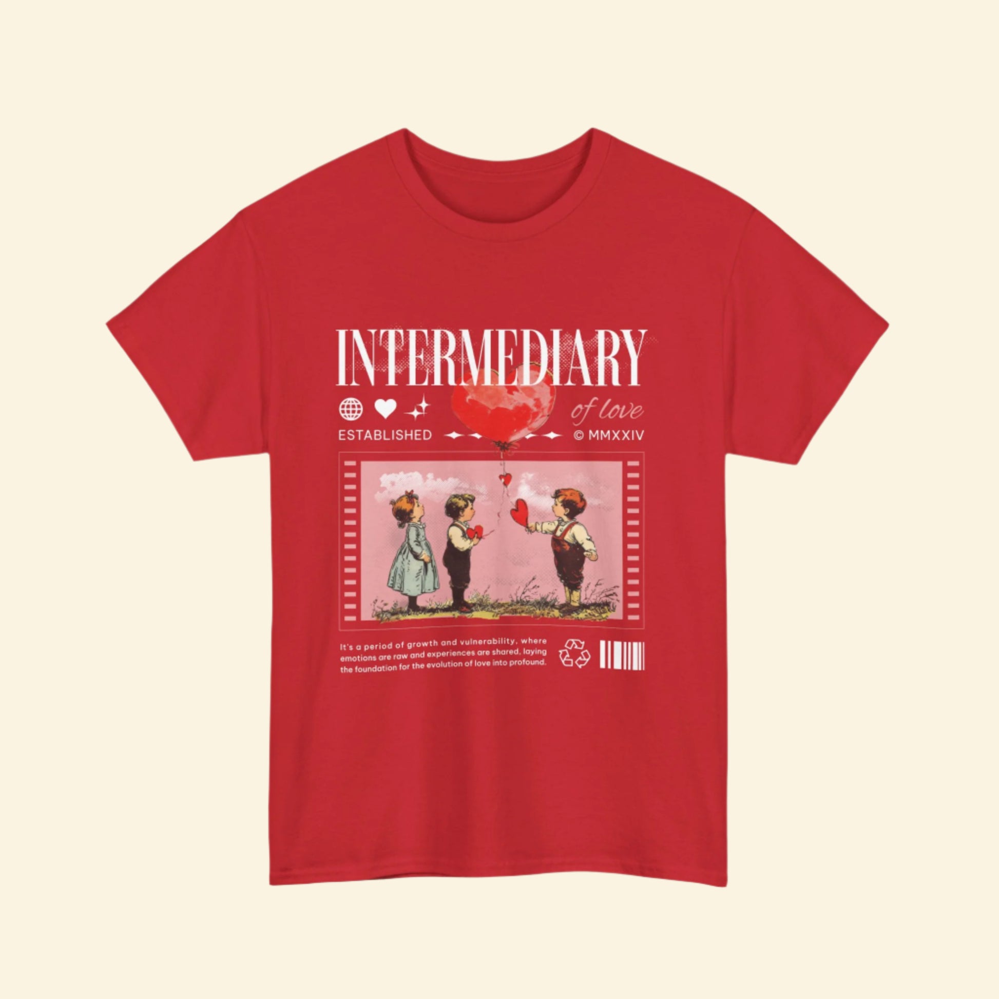 Vintage-Inspired Unisex Heavy Cotton Tee - Sweetheart Tee