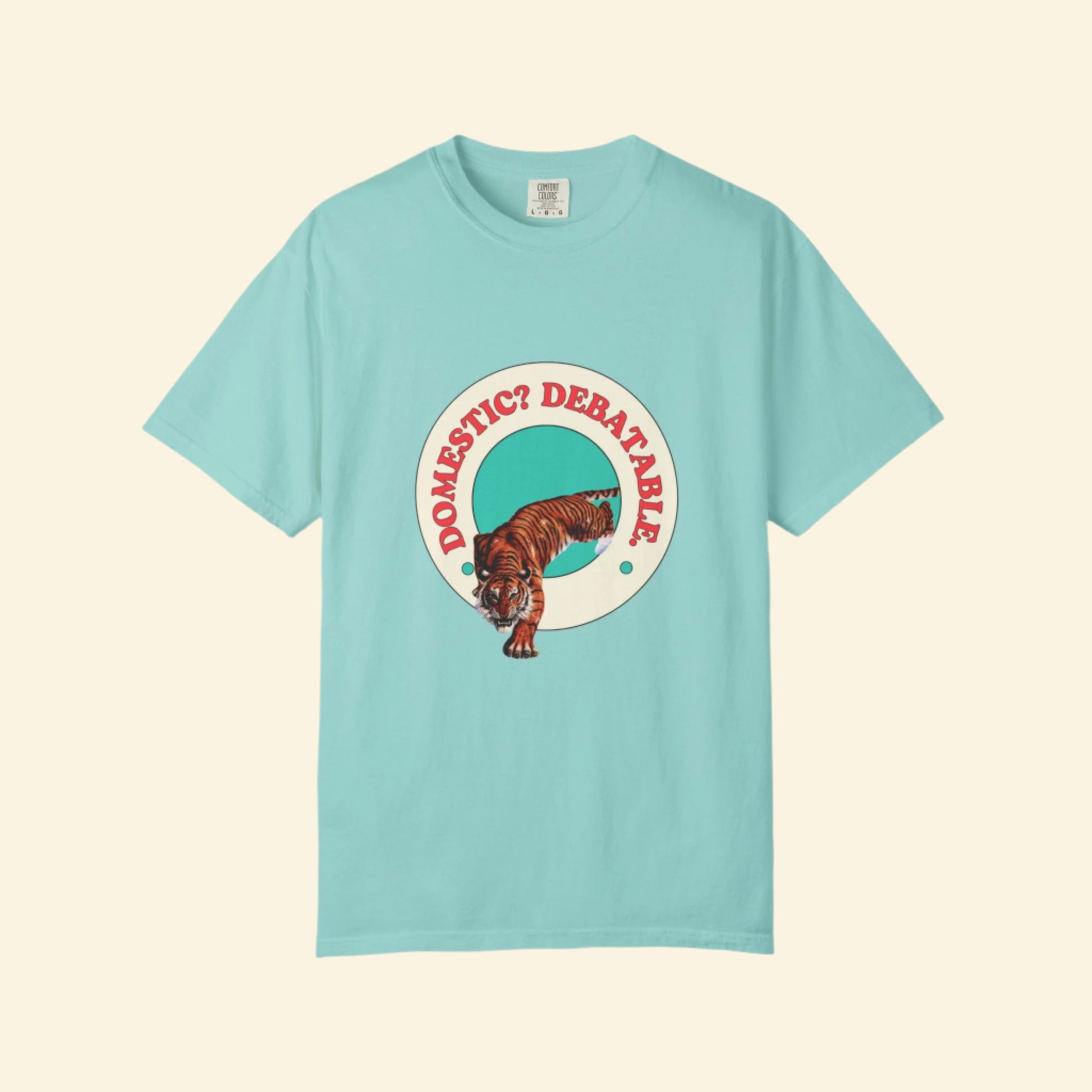 Playful Tiger T-Shirt - Domestic Debatable Graphic Tee for Cat Lovers