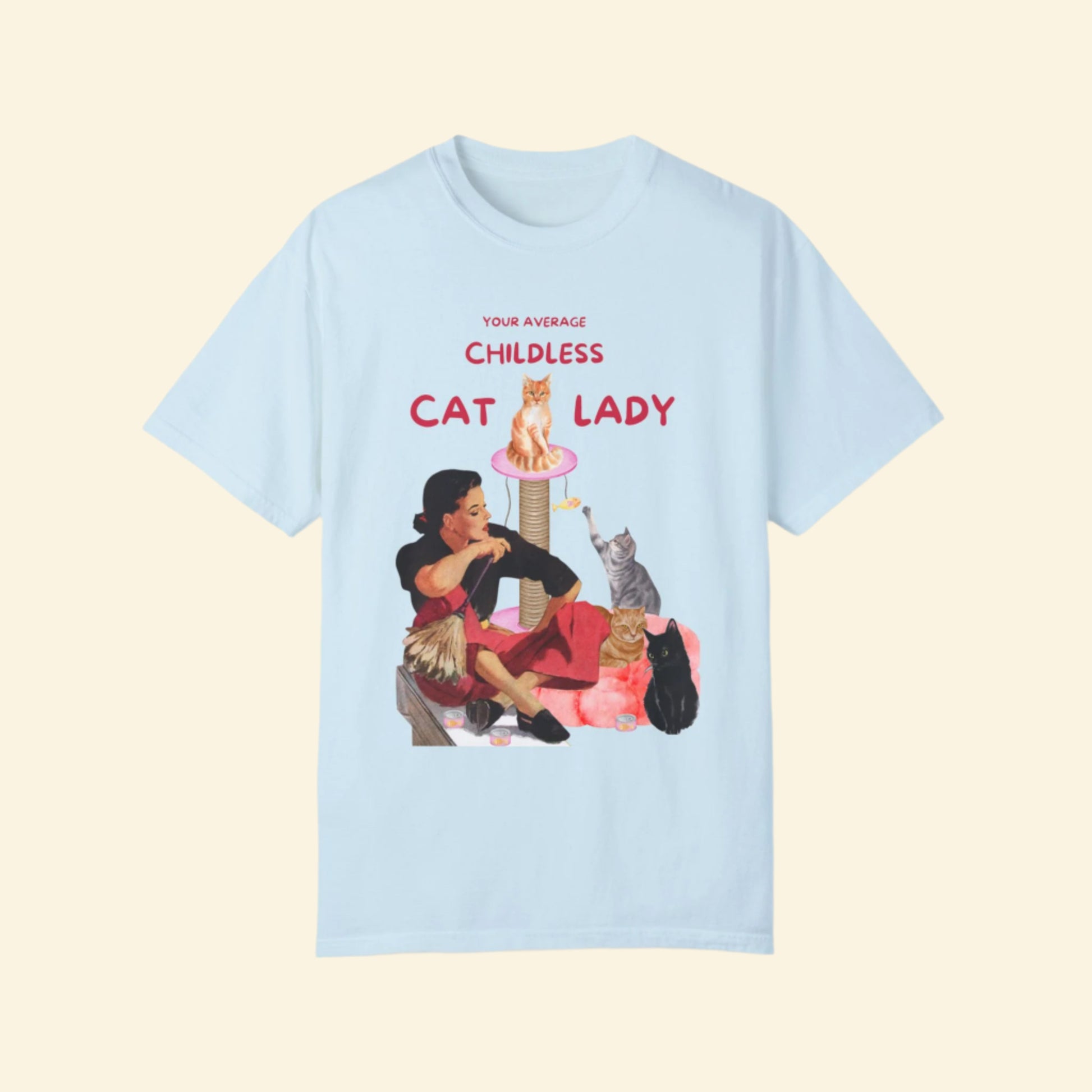 Childless Cat Lady T-Shirt - Fun, Quirky Tee for Cat Lovers- Women Empowerment Tees