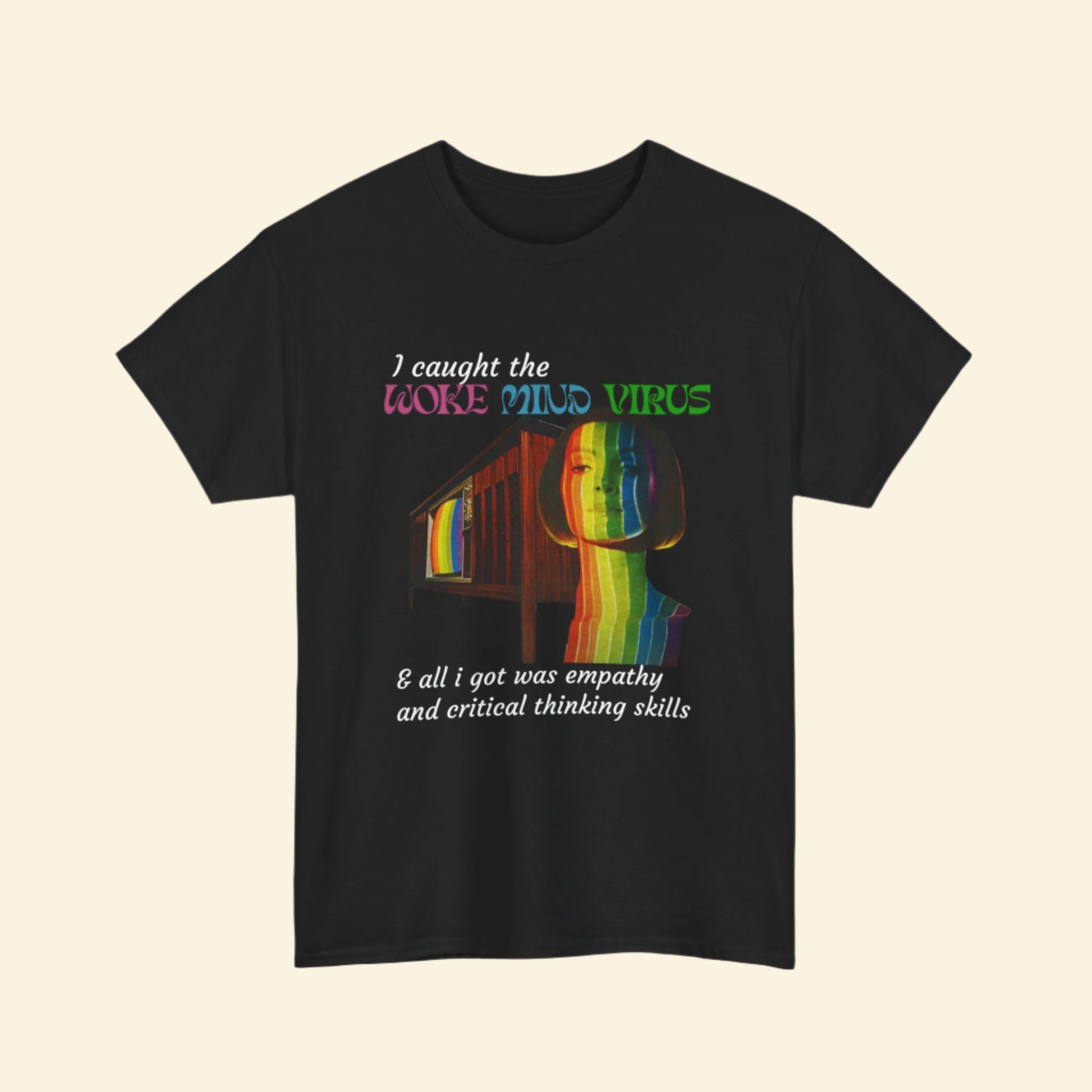 Woke Mind Virus Tee, Unisex Cotton T-Shirt for Critical Thinkers, Perfect Gift for Activists