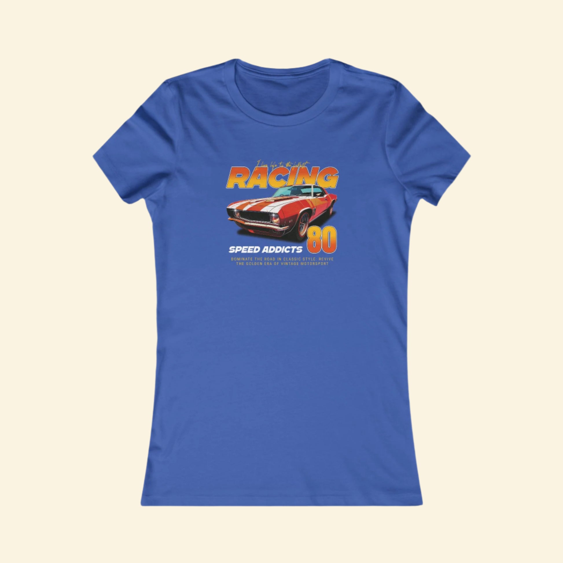 Racing Addicts Women's Tee - Vintage Speed Enthusiast Shirt