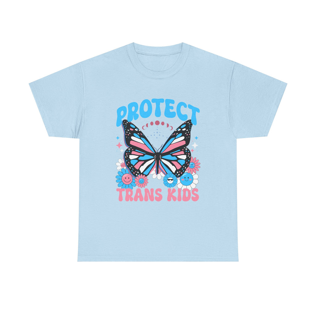 Protect Trans Kids Butterfly Tee, Comfortable Unisex T-Shirt