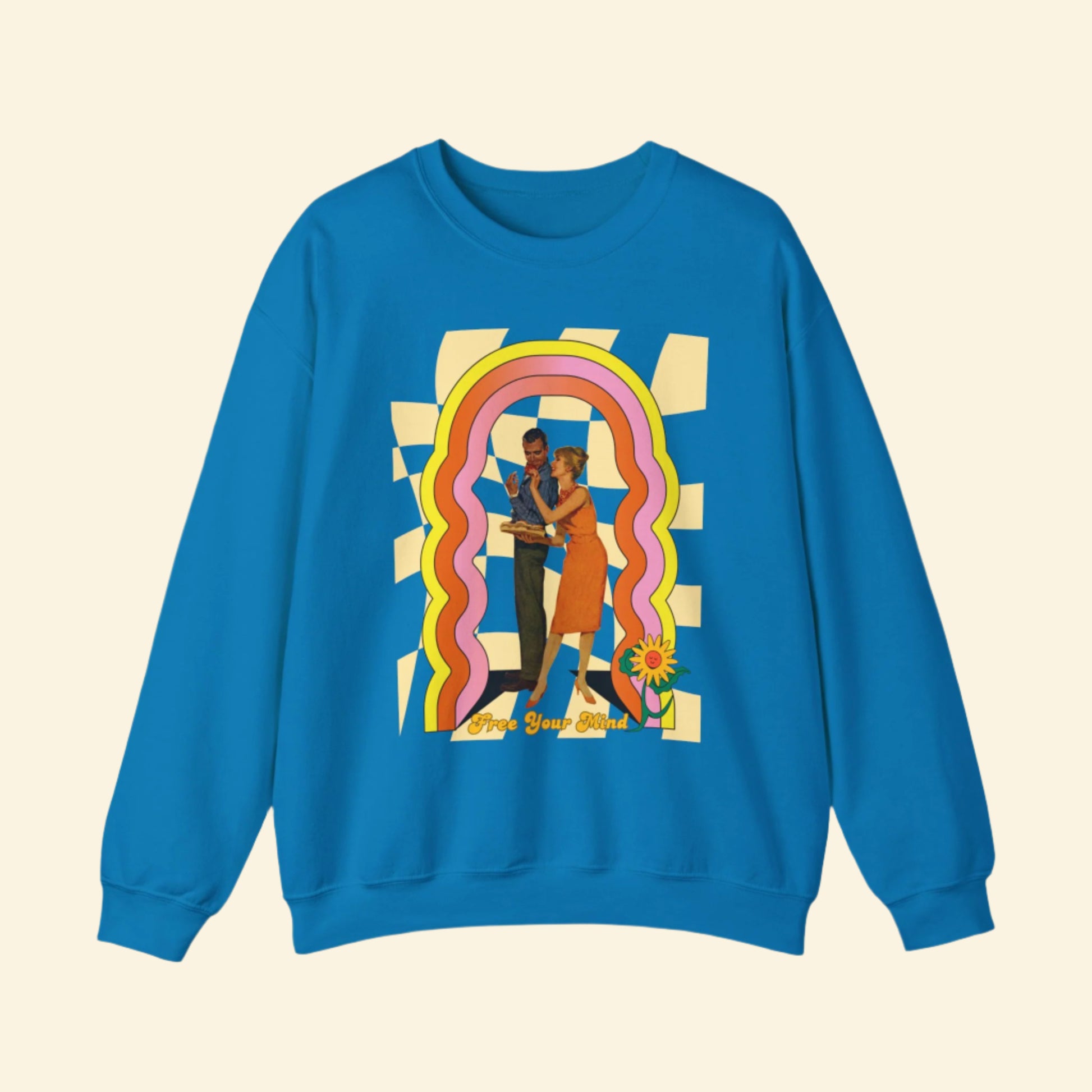 Free Your Mind Graphic Crewneck Sweatshirt - Perfect for Casual Wear