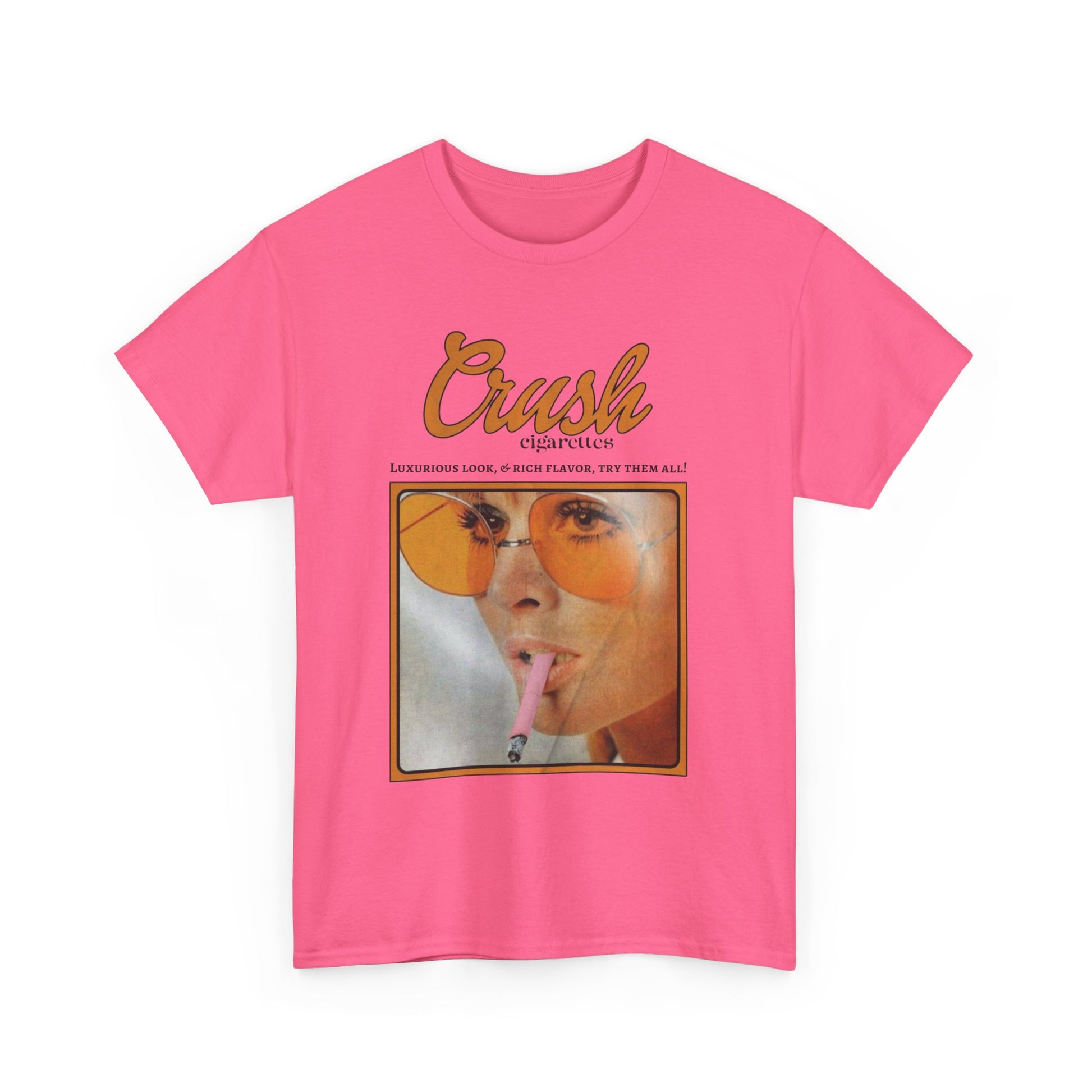 Retro Crush Graphic Unisex Heavy Cotton Tee, Vintage Aesthetic Shirt