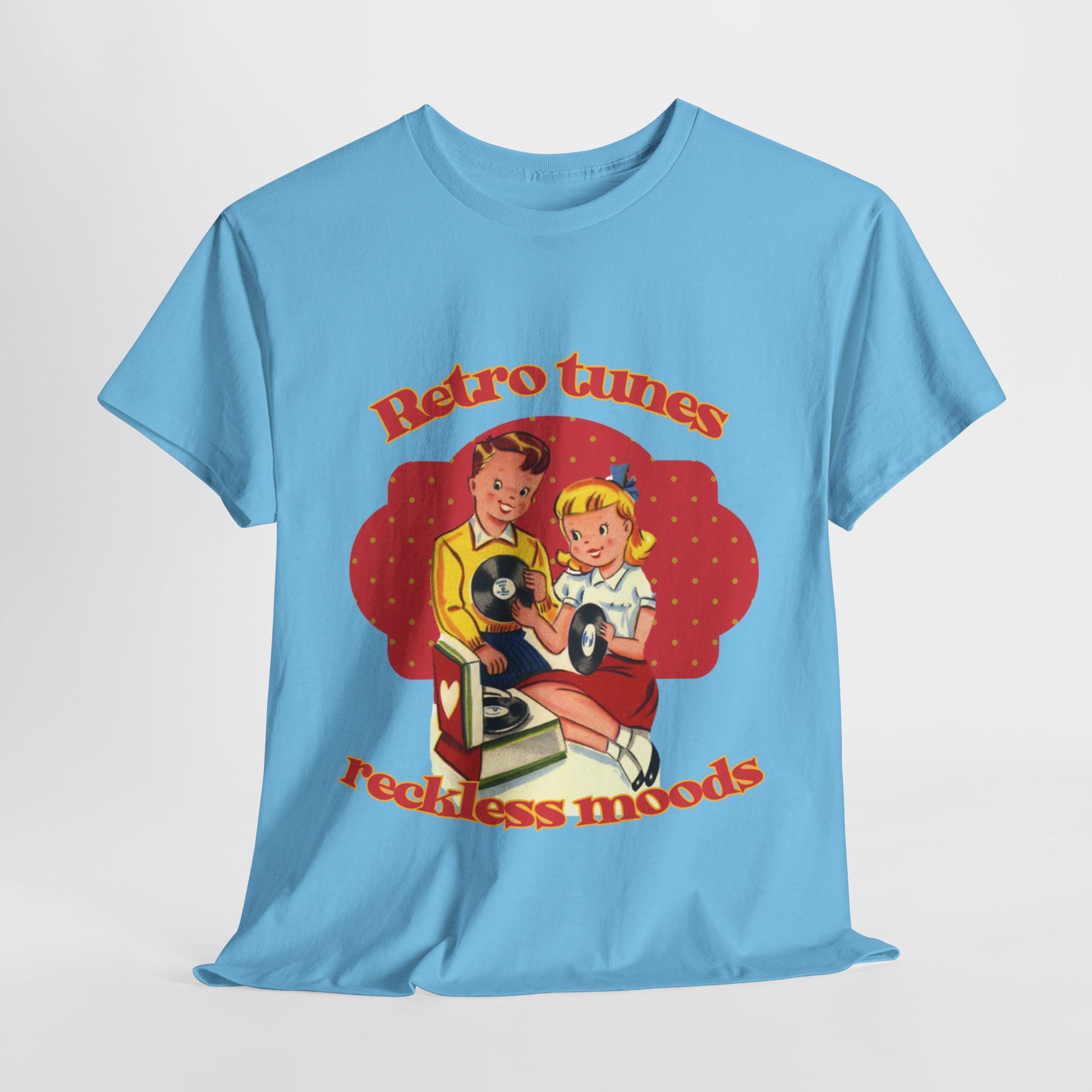 Playful Vintage Tee- "Retro Tunes, Reckless Moods"