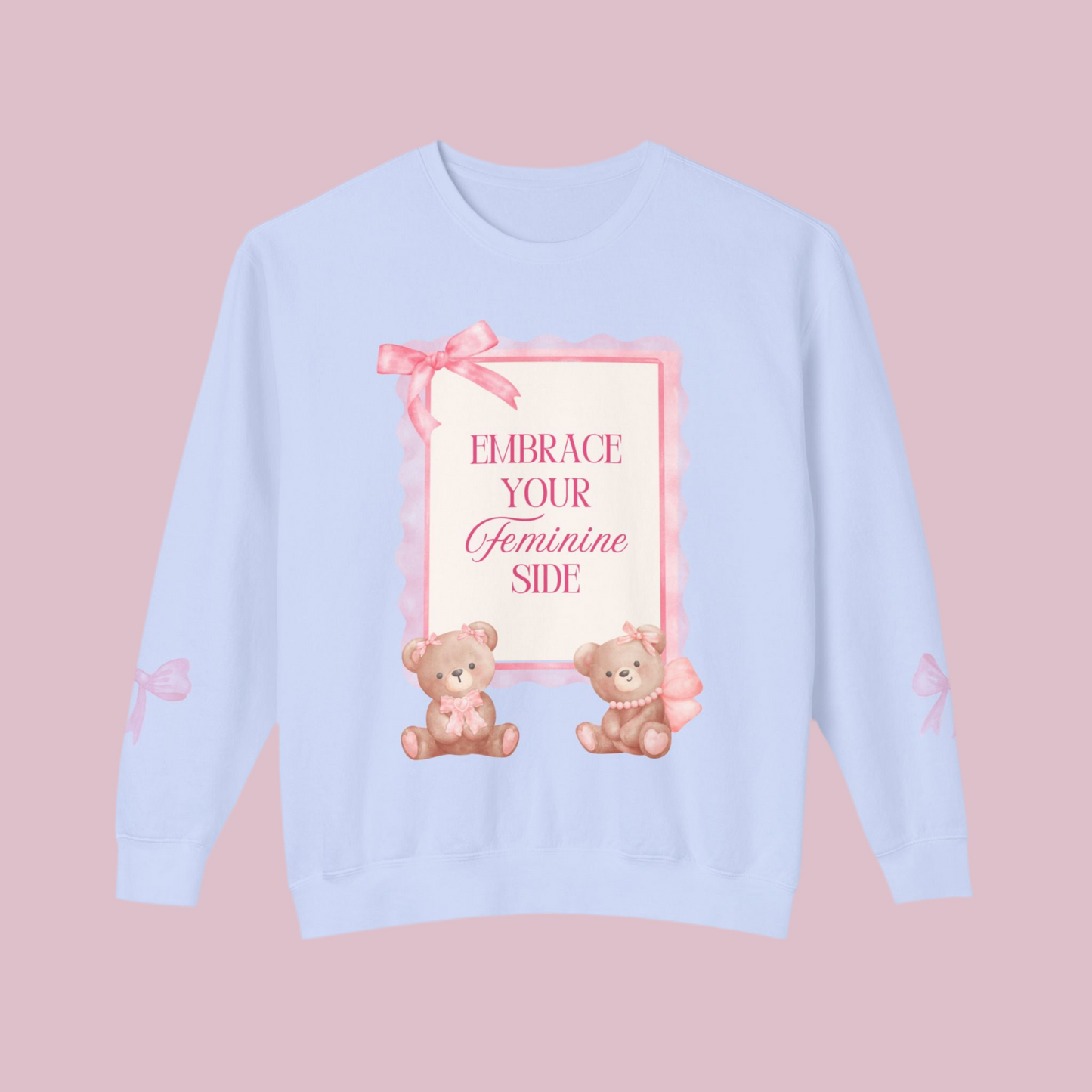 Feminine Coquette Sweatshirt - Cute Crewneck with Teddy Bears