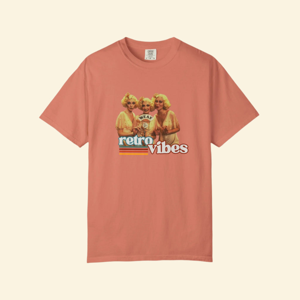Retro Vibes Unisex Garment-Dyed T-Shirt-Feminism Graphic Tee