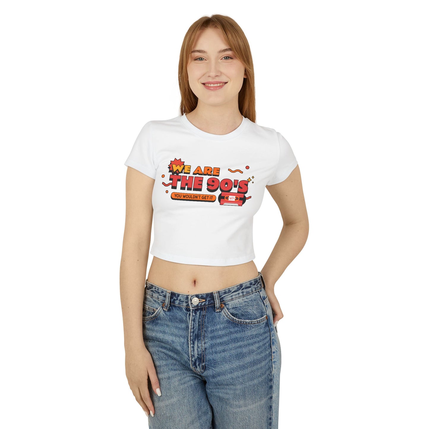 90s Inspired Women's Baby Tee - Retro Graphic Shirt