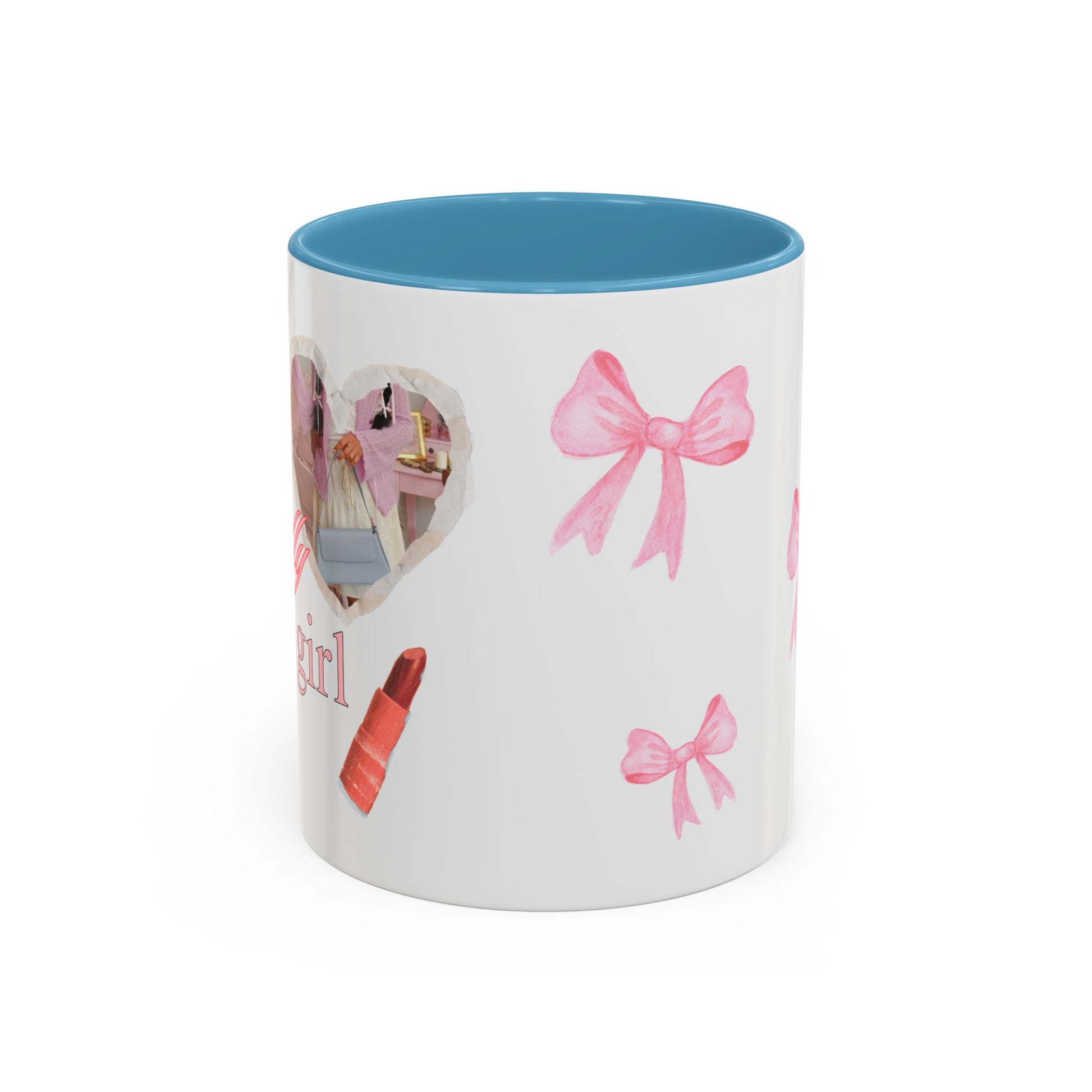 Stylish Pink Bow Accent Coffee Mug - Perfect Gift for Girly Vibes