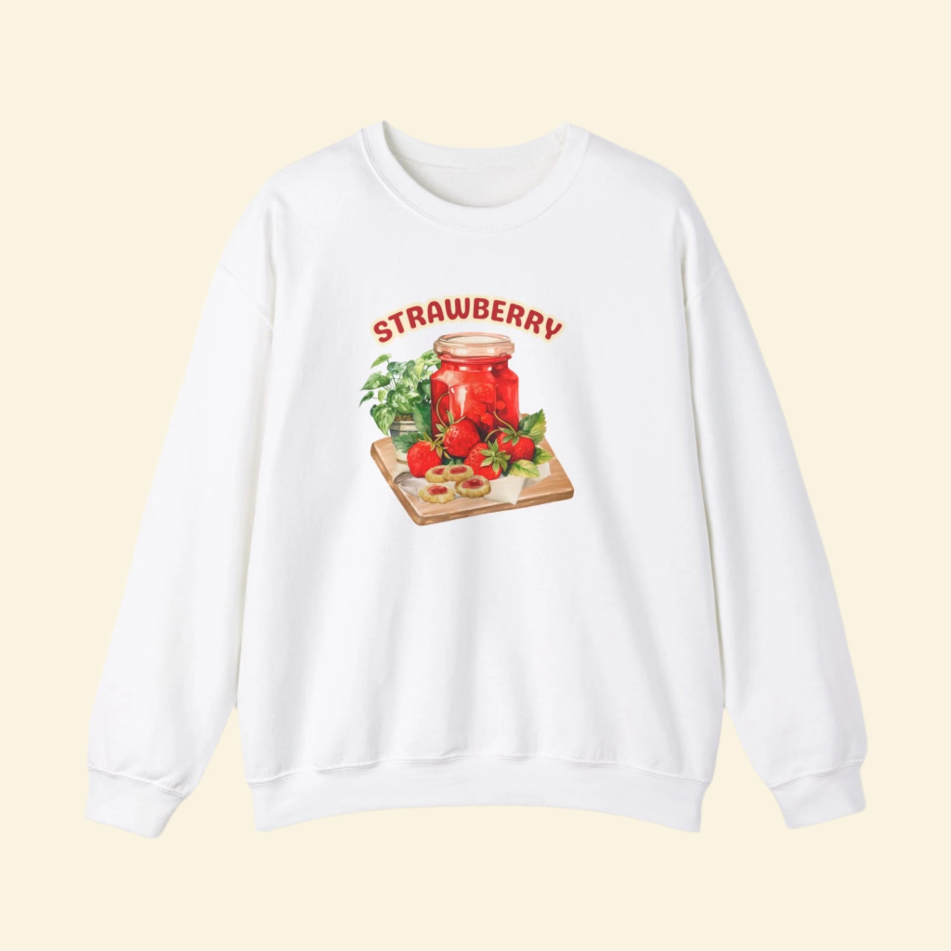 Strawberry Jam Unisex Crewneck Sweatshirt – Cozy & Trendy for Fruit Lovers