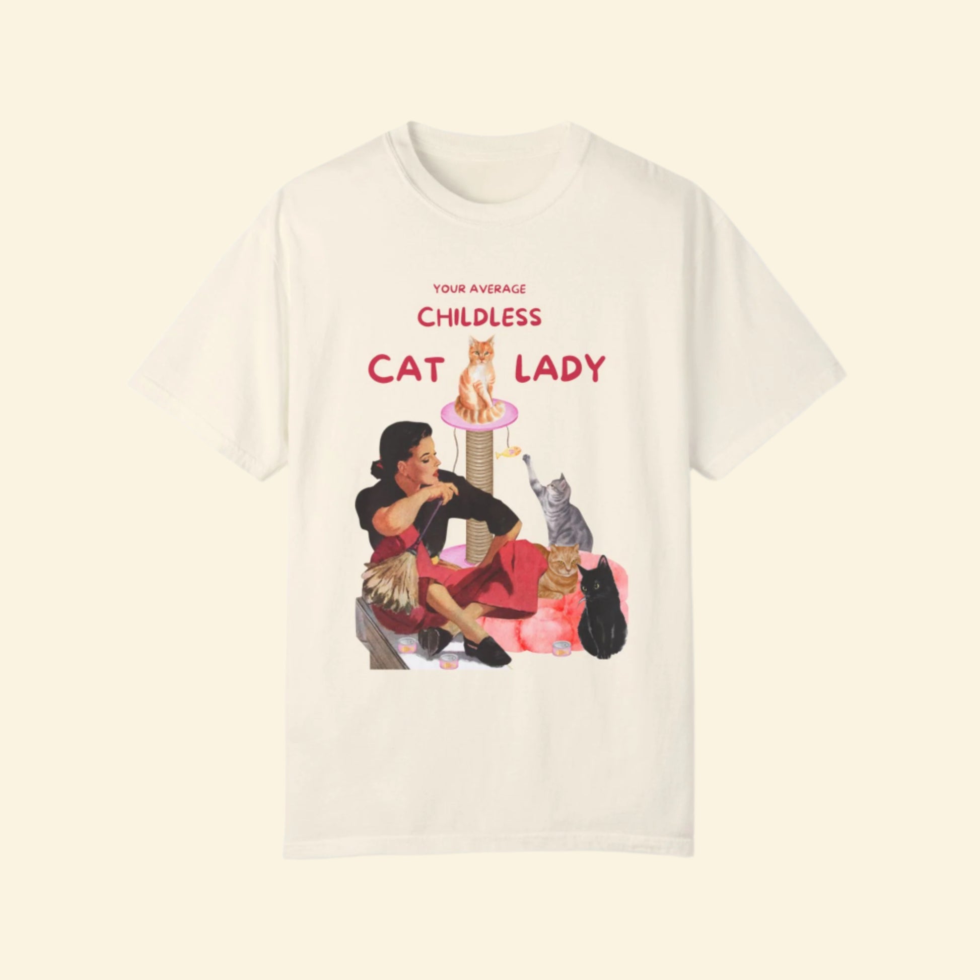 Childless Cat Lady T-Shirt - Fun, Quirky Tee for Cat Lovers- Women Empowerment Tees