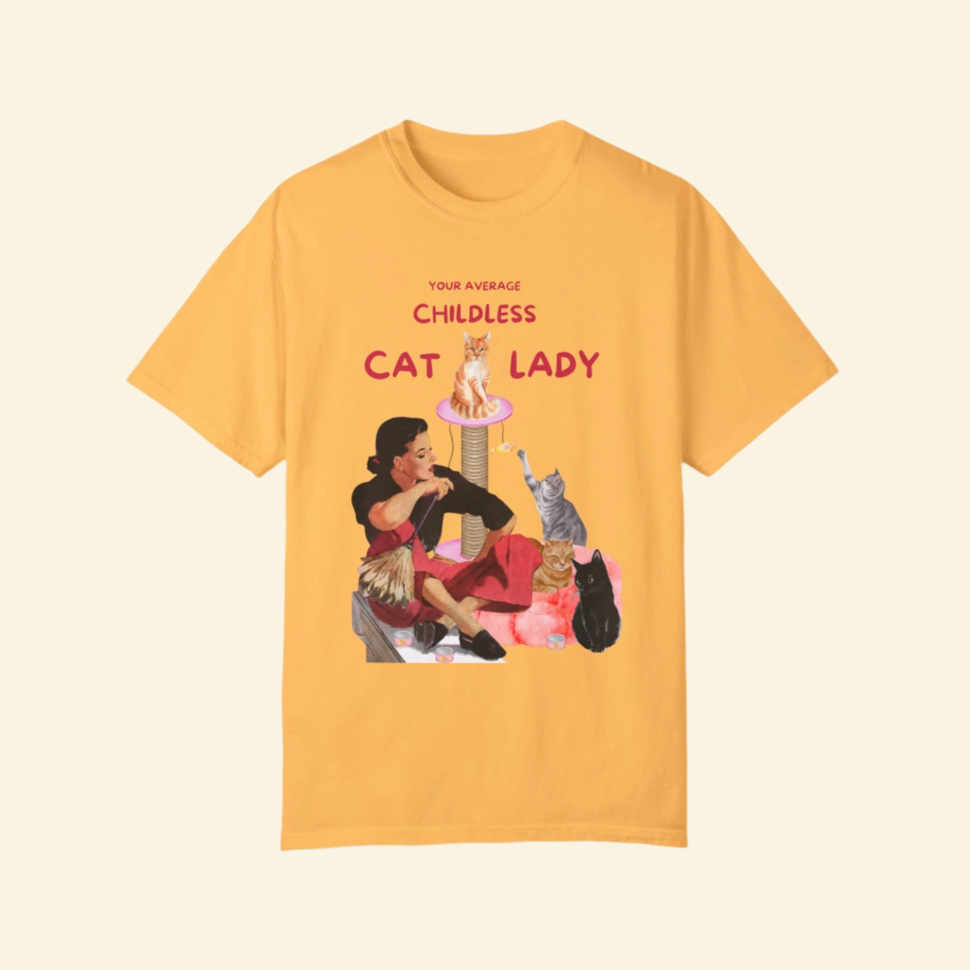 Childless Cat Lady T-Shirt - Fun, Quirky Tee for Cat Lovers- Women Empowerment Tees