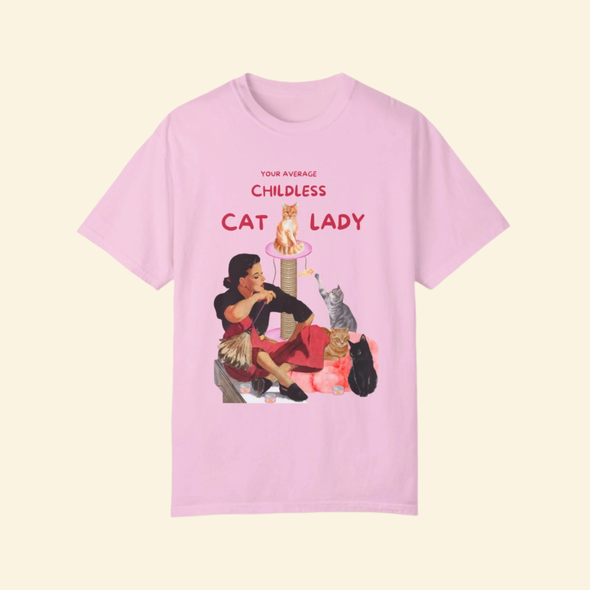 Childless Cat Lady T-Shirt - Fun, Quirky Tee for Cat Lovers- Women Empowerment Tees