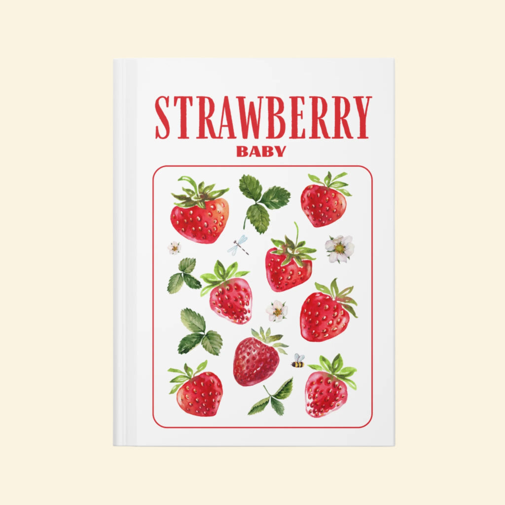 Strawberry Baby Hardcover Journal - Cute Fruit Design for Note-Taking and Journaling